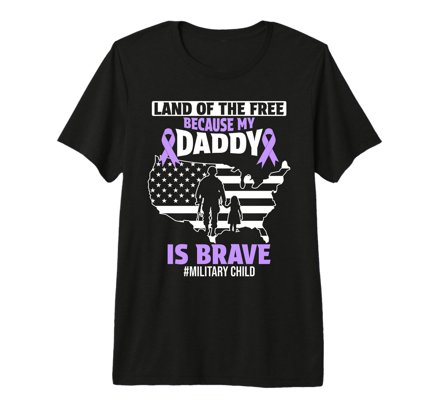 Land Free Because My Daddy Is T-Shirt - Casual Everyday Wear for Adults - T-Shirt, Sweatshirt, Hoodie