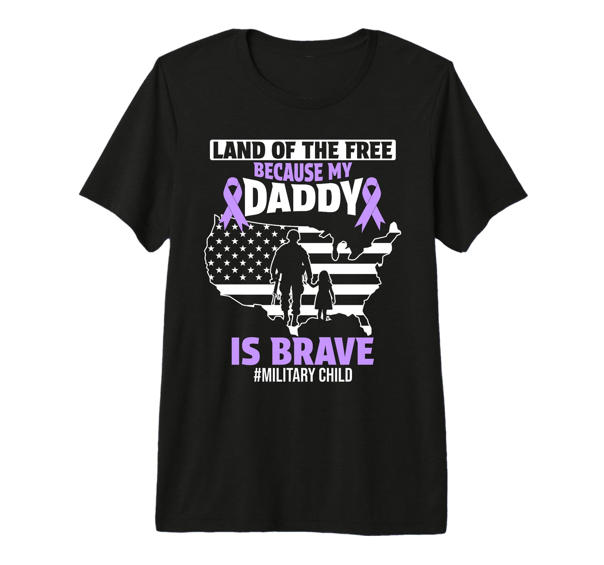 Land Free Because My Daddy Is T-Shirt - Casual Everyday Wear for Adults - T-Shirt, Sweatshirt, Hoodie