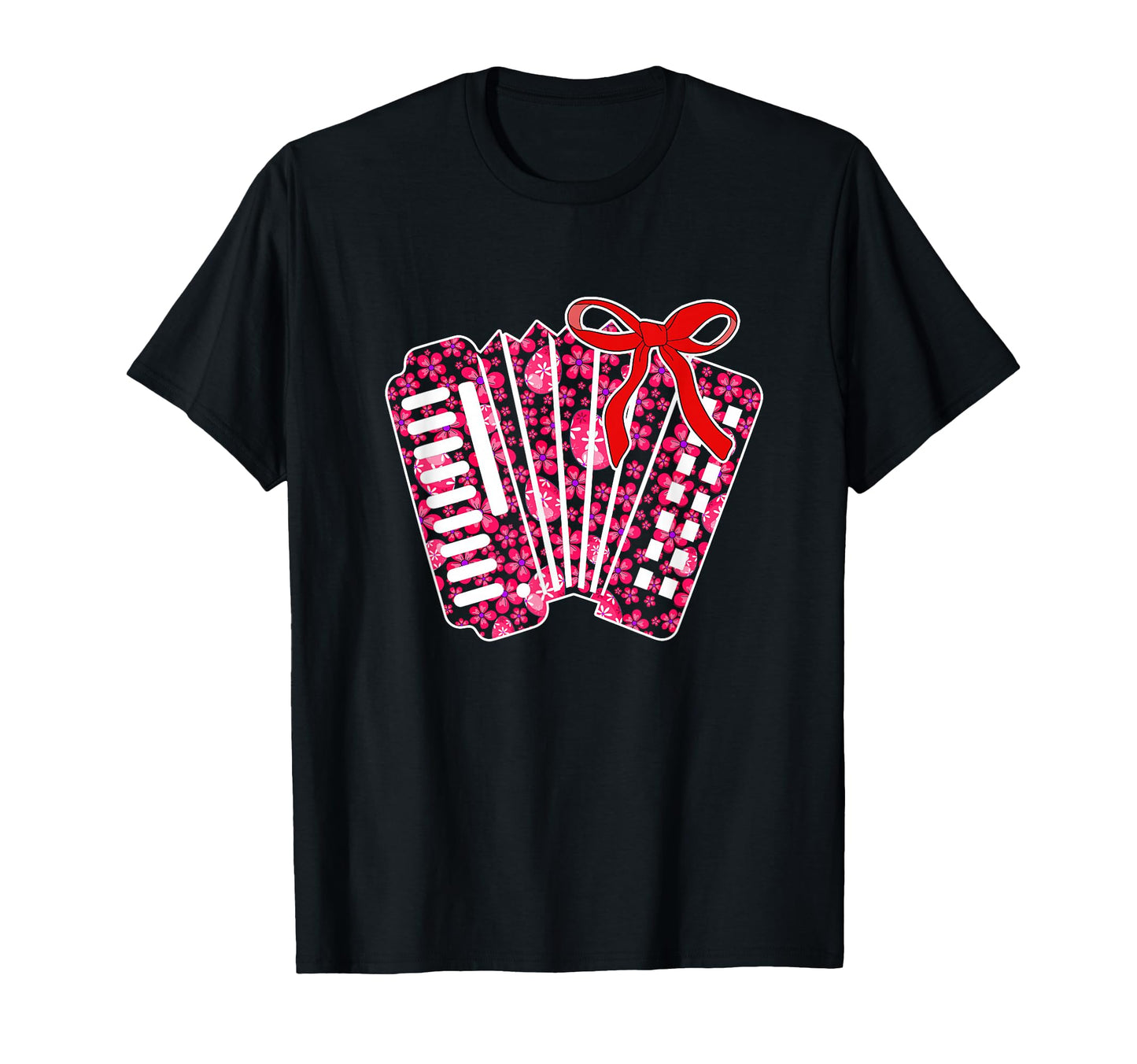 Easter Eggs Floral Accordion Instrument T-Shirt - Minimalist Print Unisex - T-Shirt, Sweatshirt, Hoodie