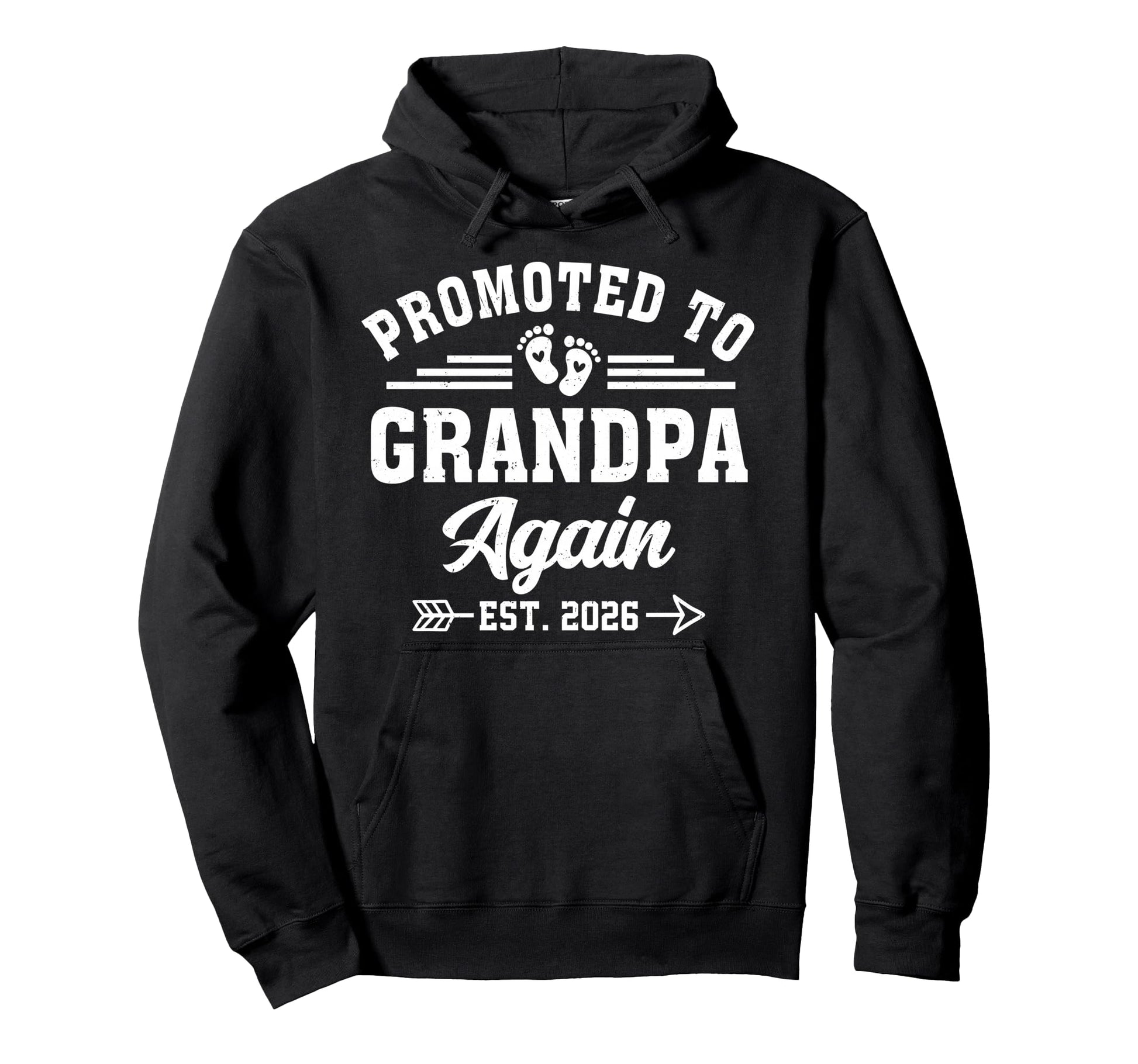 Promoted To Grandpa Again Est 2026 Hoodie - Custom Art Print Men Women - T-Shirt, Sweatshirt, Hoodie