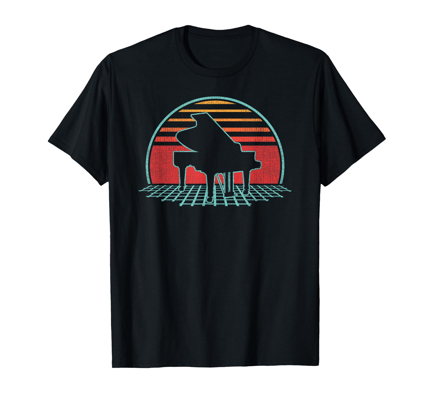 Piano 80S Player Pianist Musician T-Shirt - Minimalist Print for Adults - T-Shirt, Sweatshirt, Hoodie