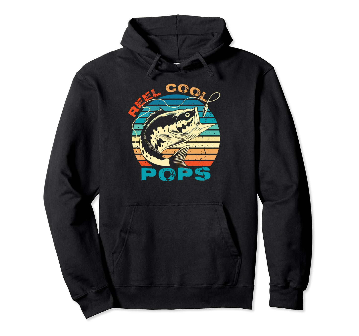 Reel Pops Fisherman Fathers Day Fishing Hoodie - Unique Graphic for Adults - T-Shirt, Sweatshirt, Hoodie