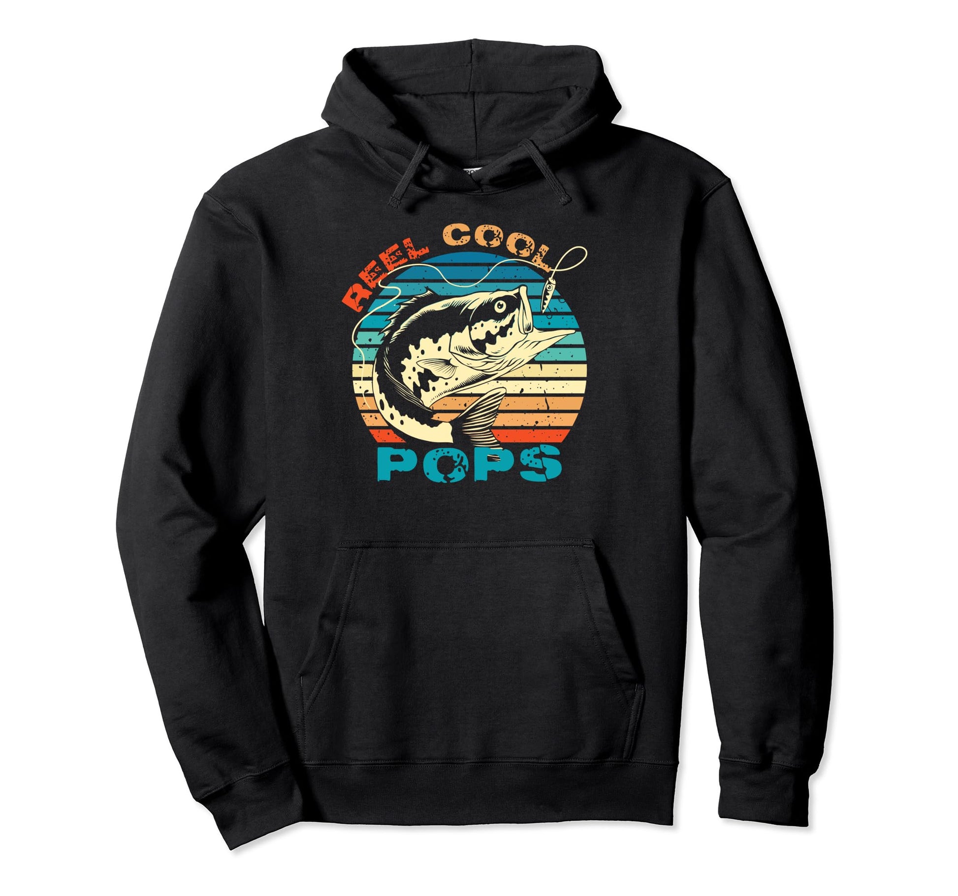Reel Pops Fisherman Fathers Day Fishing Hoodie - Unique Graphic for Adults - T-Shirt, Sweatshirt, Hoodie