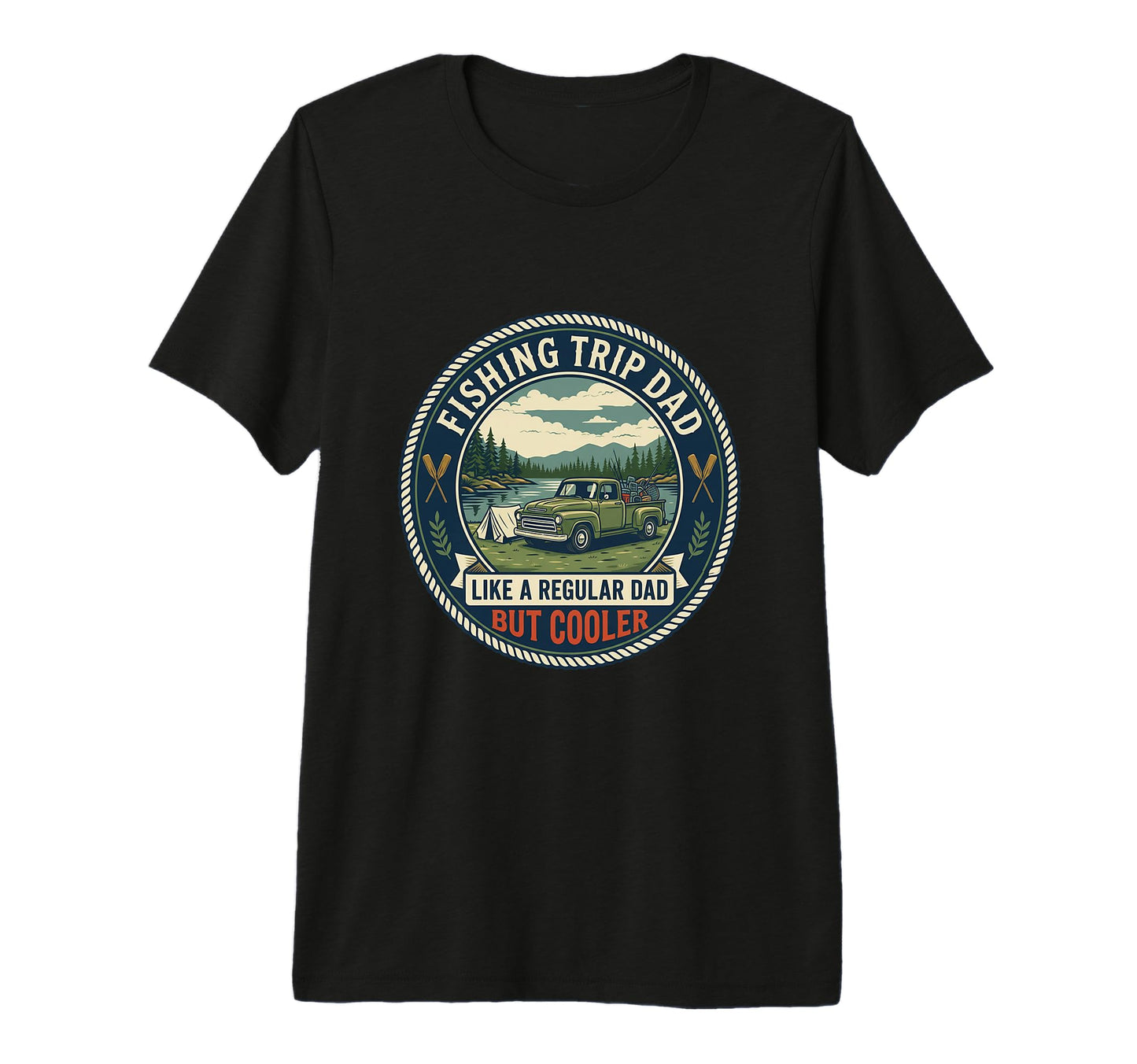 Mens Funny Fishing Trip Dad Camper Angler T-Shirt - Trendy Graphic Unisex - T-Shirt, Sweatshirt, Hoodie