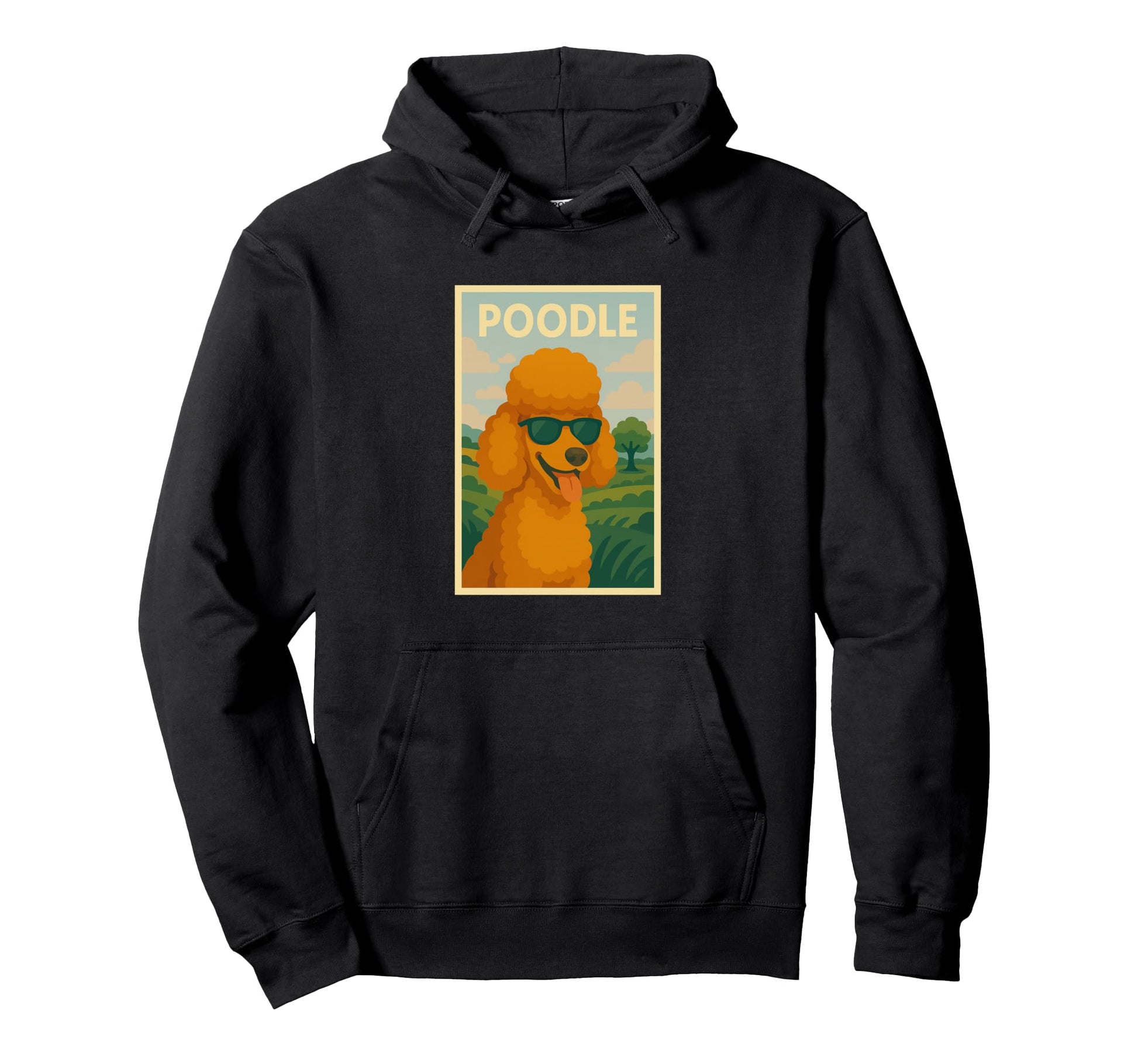 Poodle Art Minimalist Pop Art Poodle Hoodie - Graphic Print Men Women - T-Shirt, Sweatshirt, Hoodie