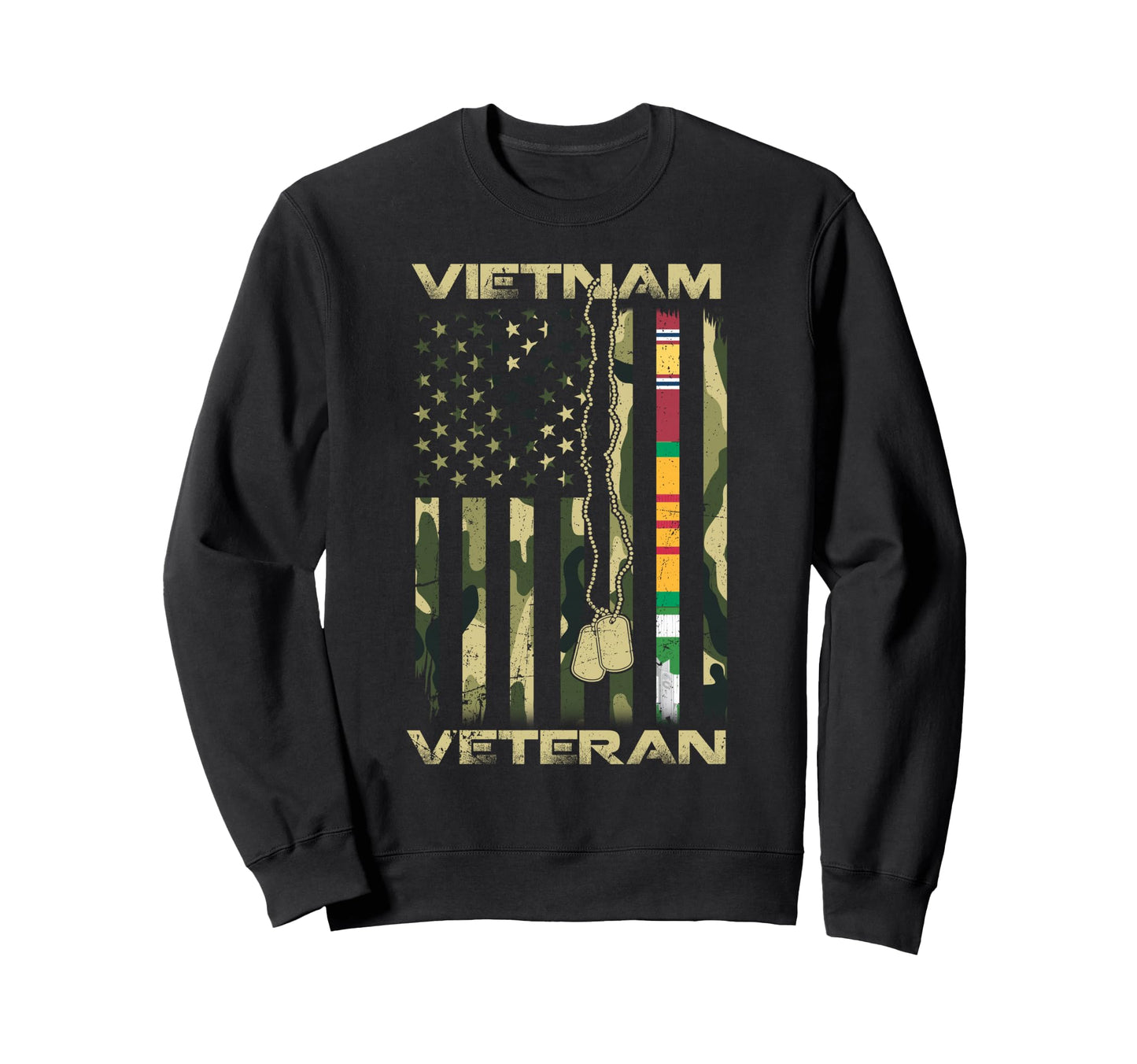 Patriotic Us Vietnam War Veteran Sweatshirt - Trendy Graphic Men Women - T-Shirt, Sweatshirt, Hoodie