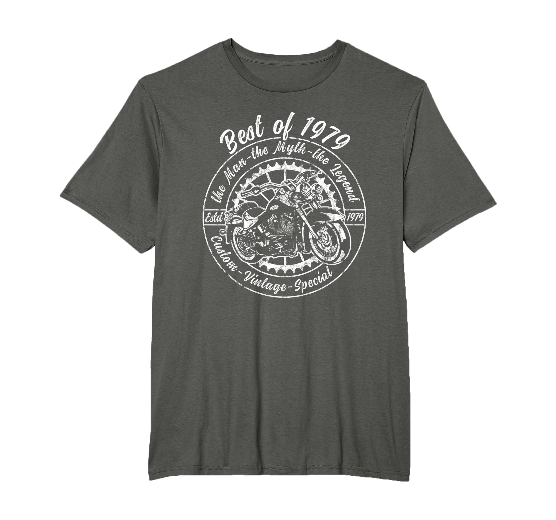 Motorcycle Best 1979 Birthday Dad T-Shirt - Novelty Apparel for Adults - T-Shirt, Sweatshirt, Hoodie