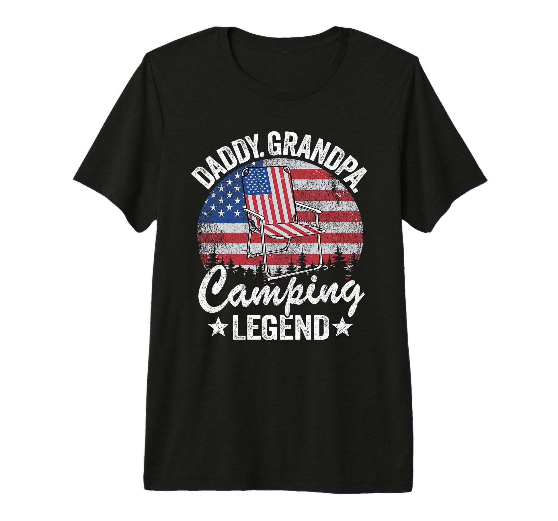 Mens Daddy Grandpa Camping Legend T-Shirt - Streetwear Style for Adults - T-Shirt, Sweatshirt, Hoodie