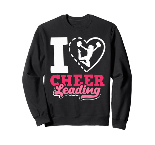 Cheer Cheerleading Heart I Sweatshirt - Casual Everyday Wear Men Women - T-Shirt, Sweatshirt, Hoodie