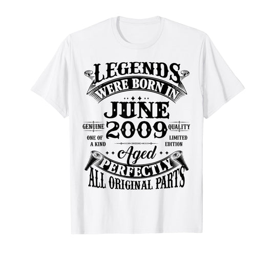 17Th Birthday Gift Legend Born June T-Shirt - Streetwear Style for Adults - T-Shirt, Sweatshirt, Hoodie
