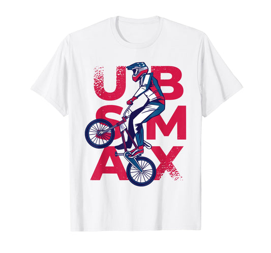 Bmx Bike Support Team Flag Usa Track Rider T-Shirt - Graphic Print Unisex - T-Shirt, Sweatshirt, Hoodie