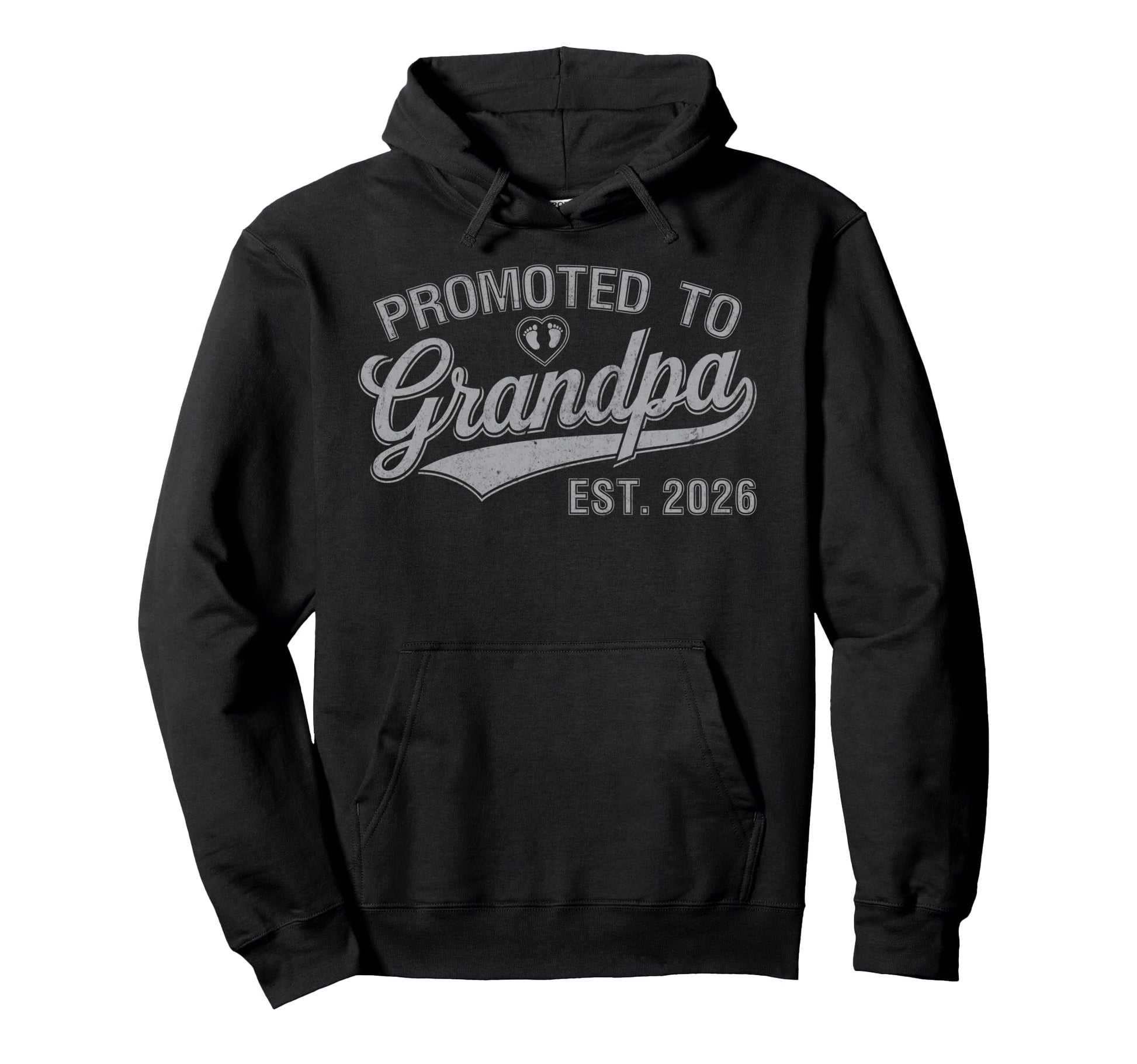 Promoted To Grandpa Est 2026 Pregnancy Hoodie - Graphic Print Unisex - T-Shirt, Sweatshirt, Hoodie