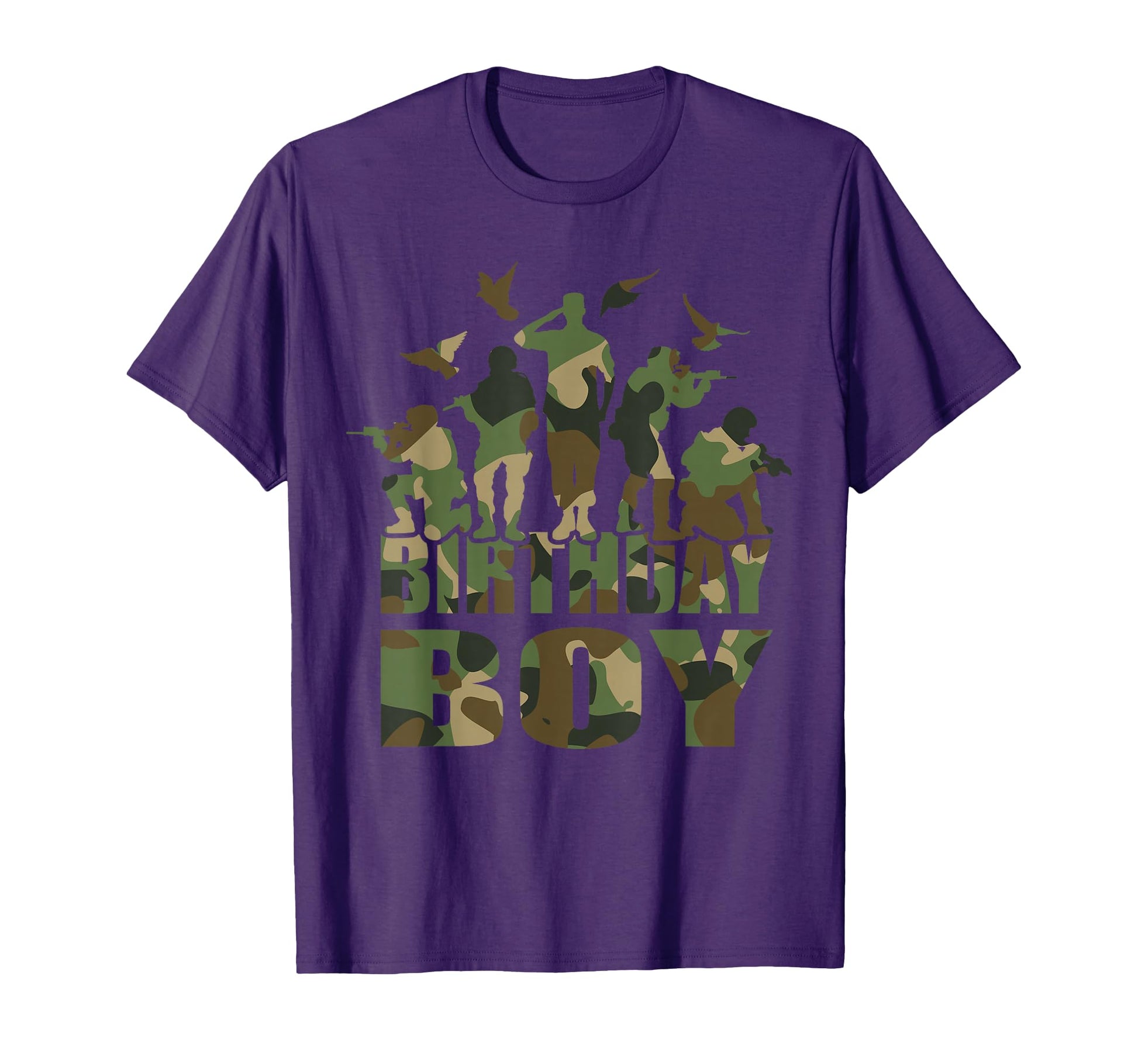 Birthday American Camo Pattern Army T-Shirt - Novelty Apparel Men Women - T-Shirt, Sweatshirt, Hoodie