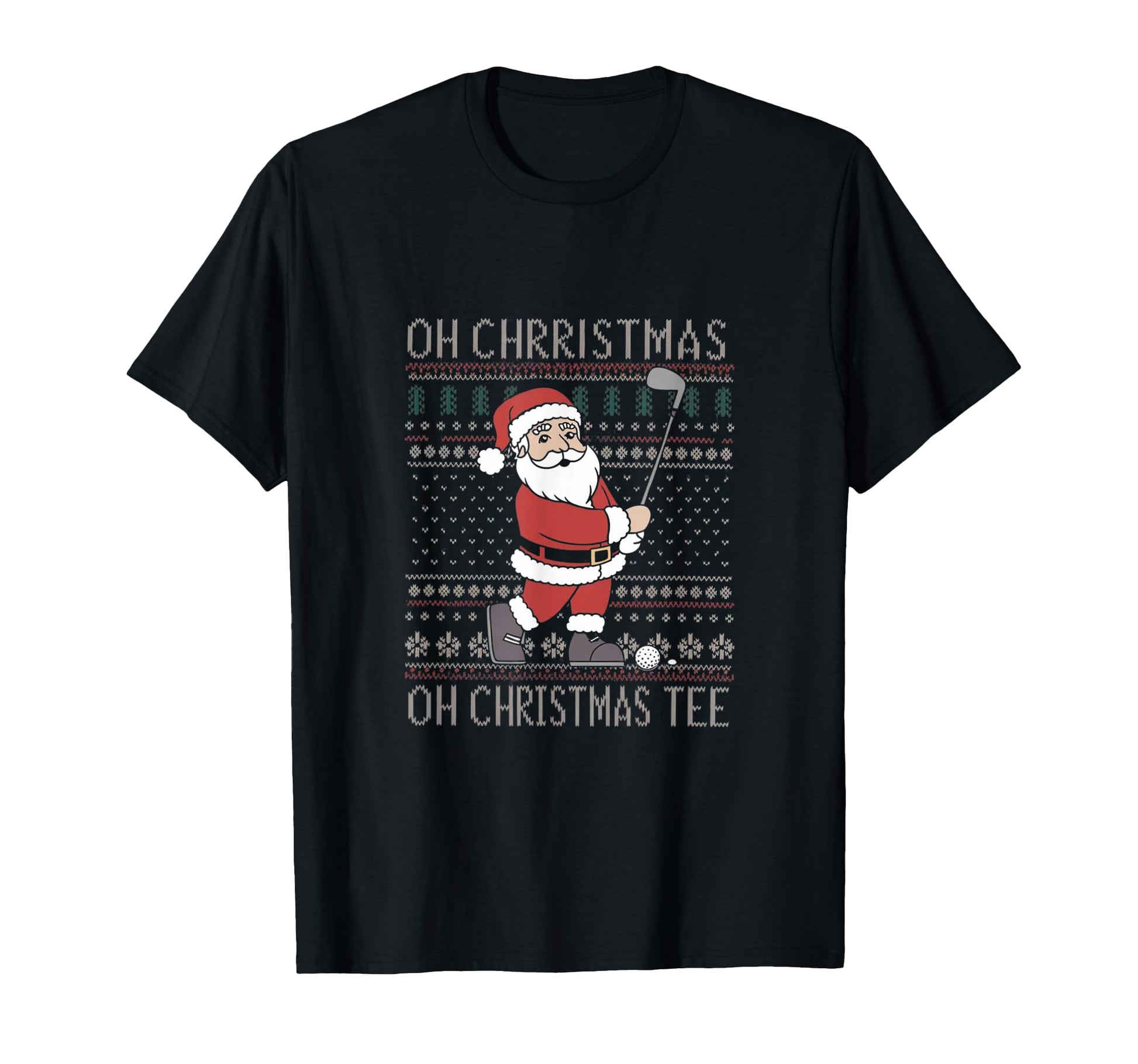 Golf Oh Santa Claus Golfer Golfing T-Shirt - Graphic Print for Adults - T-Shirt, Sweatshirt, Hoodie