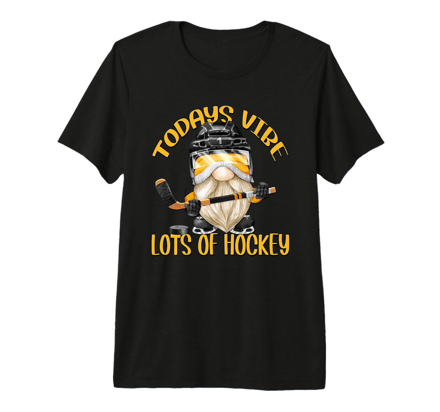 Funny Gnome Dad Hockey And Hockey T-Shirt - Minimalist Print Men Women - T-Shirt, Sweatshirt, Hoodie