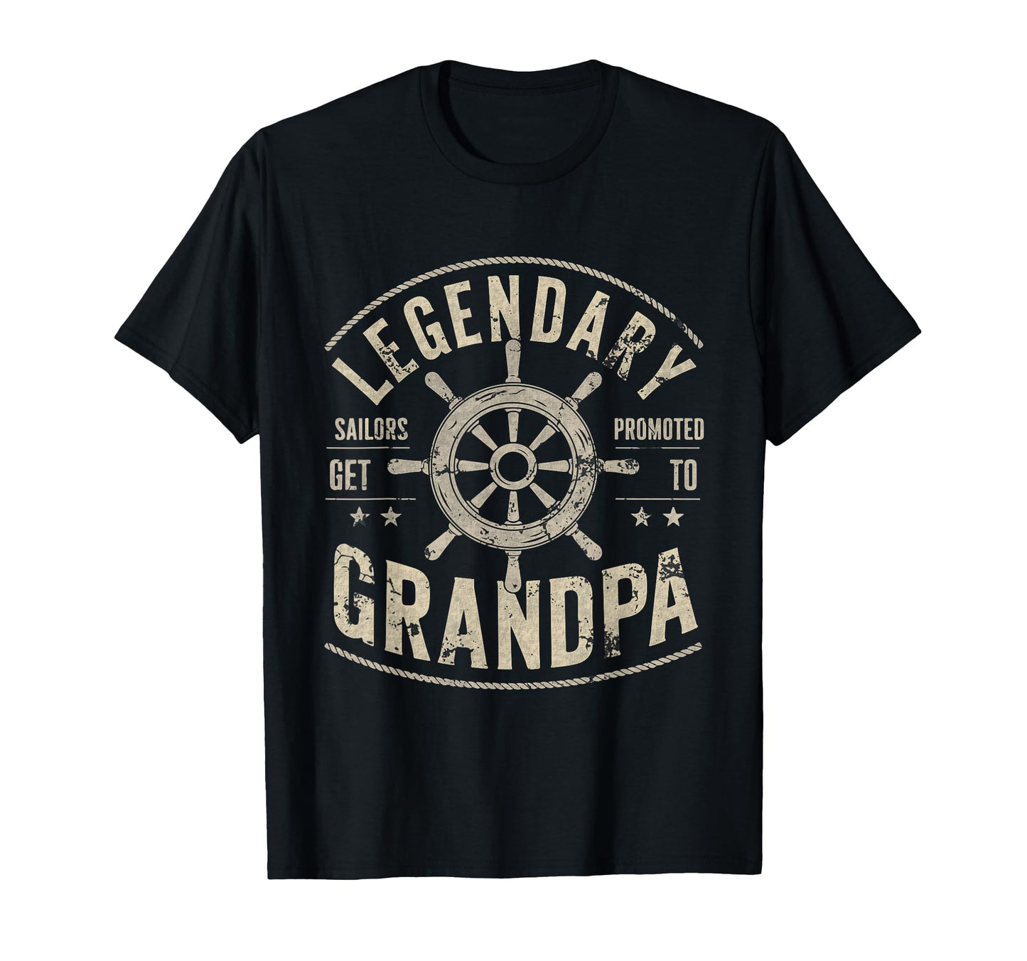 Legendary Dads Promoted To Grandpa Sailor T-Shirt - Custom Art Print Unisex - T-Shirt, Sweatshirt, Hoodie