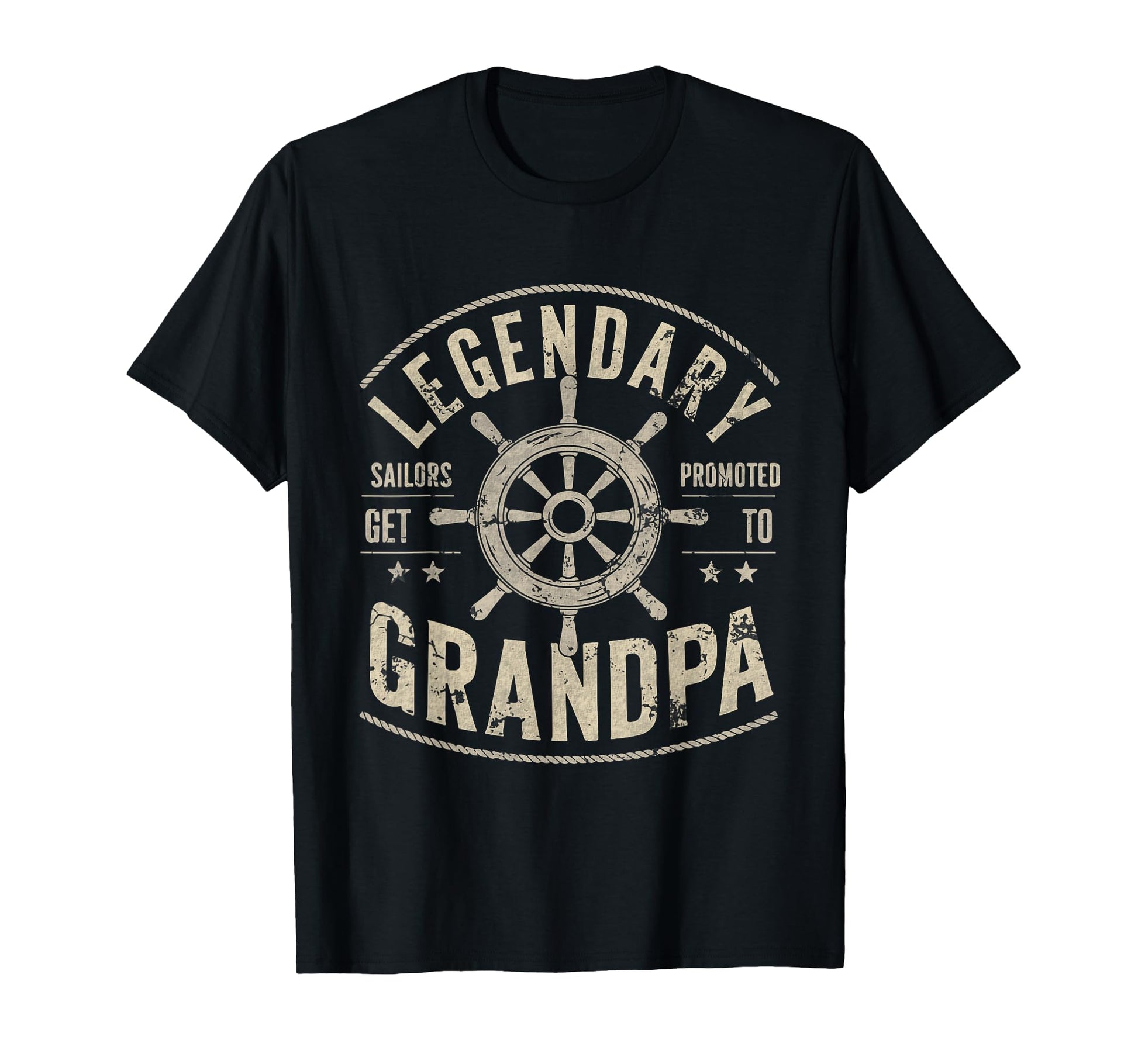 Legendary Dads Promoted To Grandpa Sailor T-Shirt - Custom Art Print Unisex - T-Shirt, Sweatshirt, Hoodie