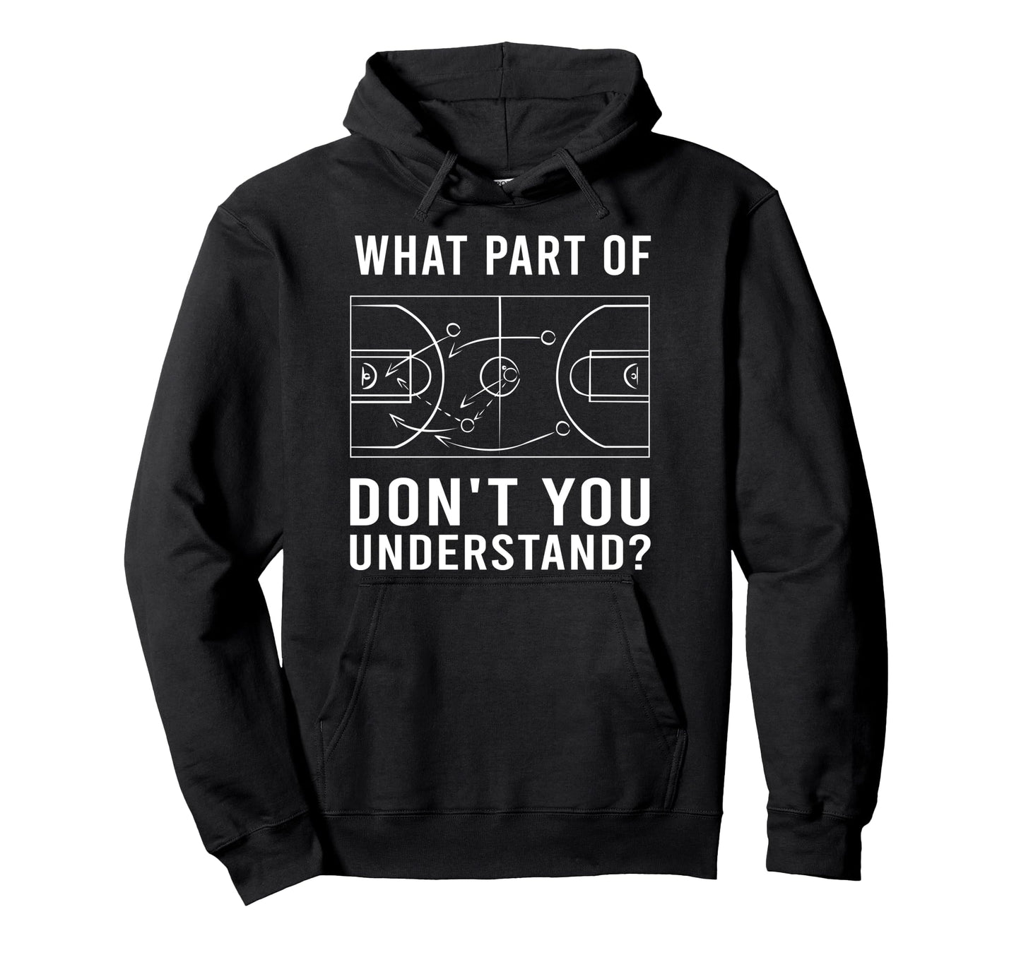 Funny Basketball Coach Tactic Diagram Hoodie - Aesthetic Graphic Men Women - T-Shirt, Sweatshirt, Hoodie