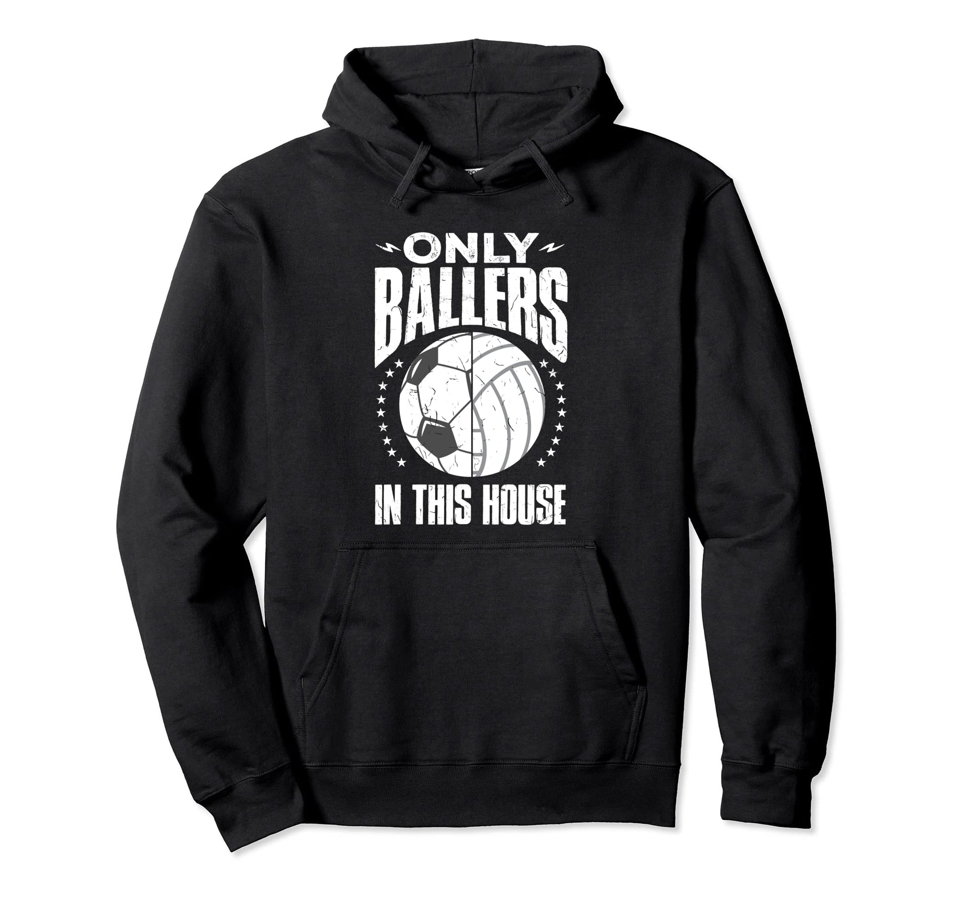Only Ballers Ball Mom Dad Soccer Hoodie - Graphic Print Men Women - T-Shirt, Sweatshirt, Hoodie