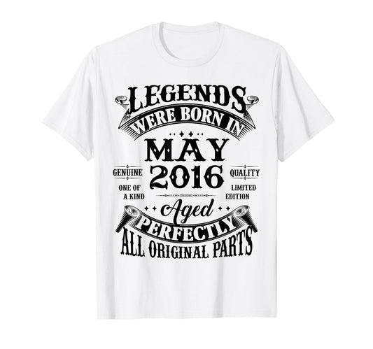 10Th Birthday Gift Legend Born May T-Shirt - Casual Everyday Wear Unisex - T-Shirt, Sweatshirt, Hoodie