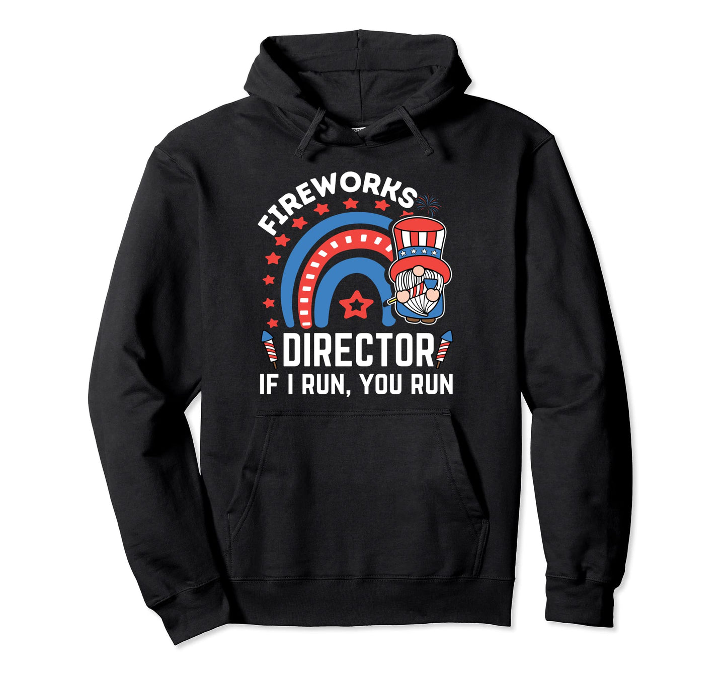 Happy 4Th July Gnome Usa Fourth July Dad Hoodie - Trendy Graphic Unisex - T-Shirt, Sweatshirt, Hoodie