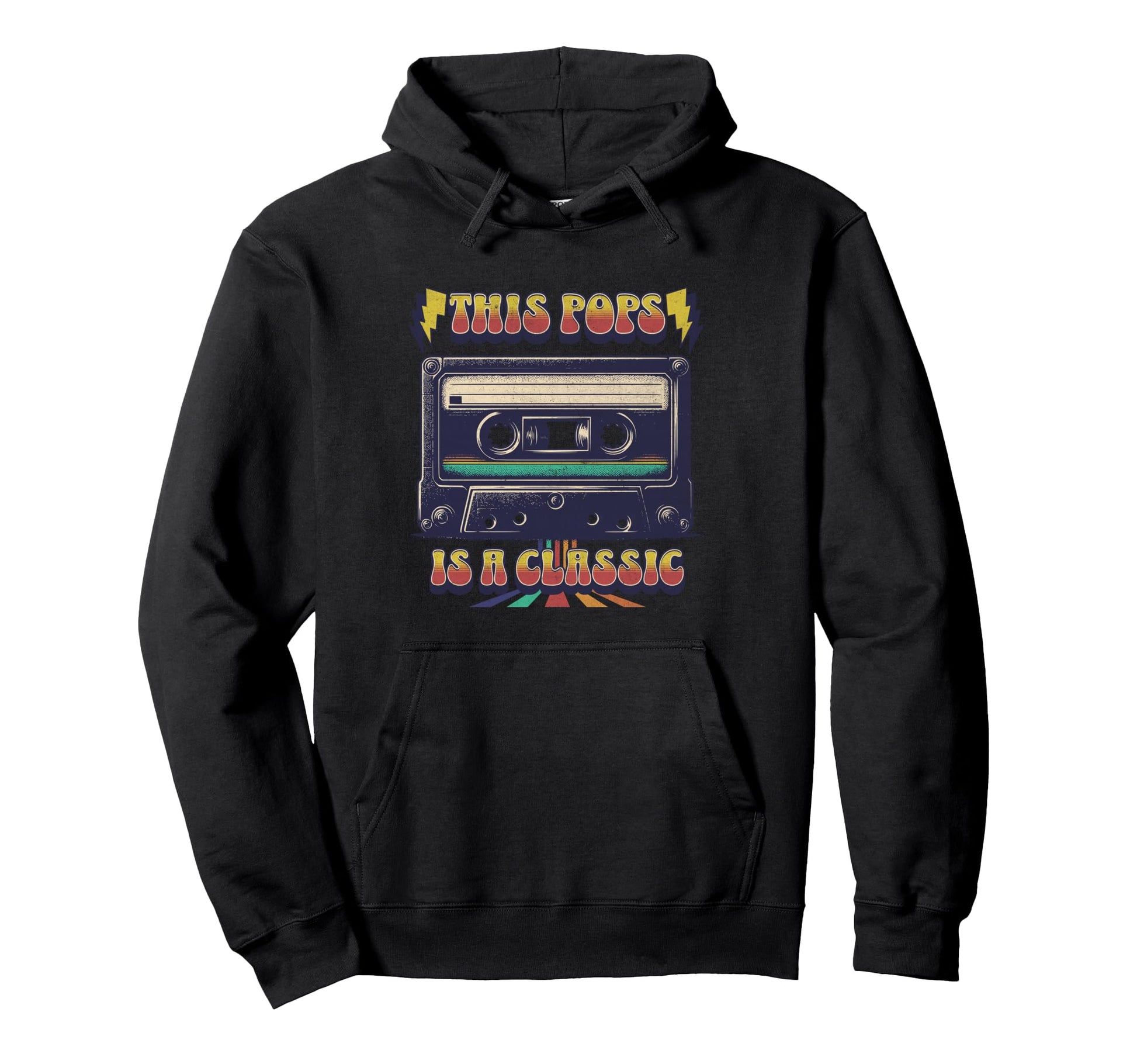 This Pops Is Cassette Tape Music Hoodie - Fun Novelty Design Men Women - T-Shirt, Sweatshirt, Hoodie