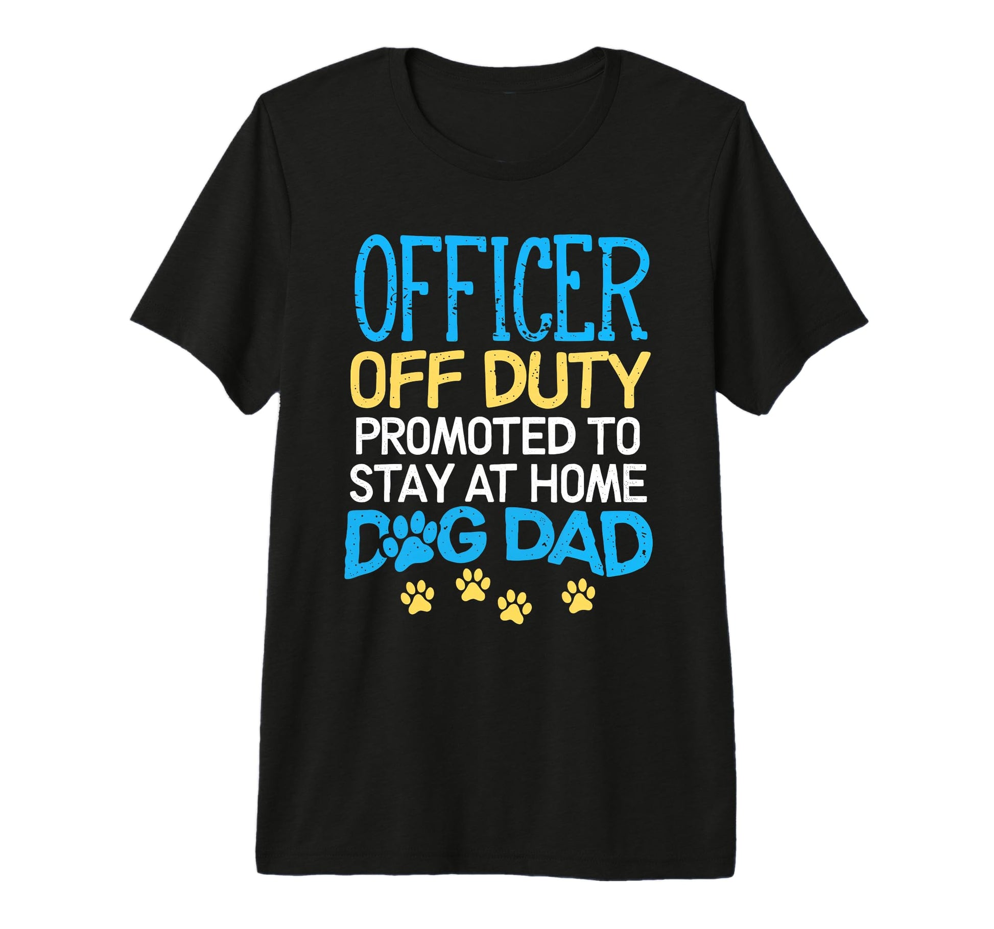 Officer Off Duty Dog Dad Police T-Shirt - Minimalist Print Men Women - T-Shirt, Sweatshirt, Hoodie