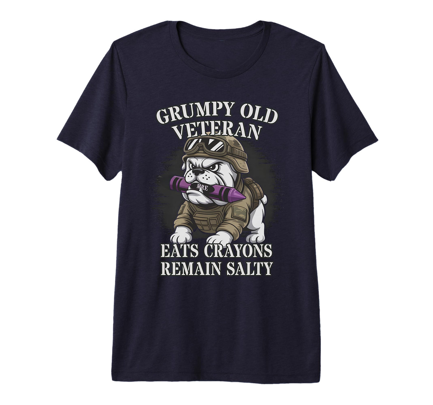 Grumpy Old Veteran Eat Crayons Salty T-Shirt - Trendy Graphic for Adults - T-Shirt, Sweatshirt, Hoodie