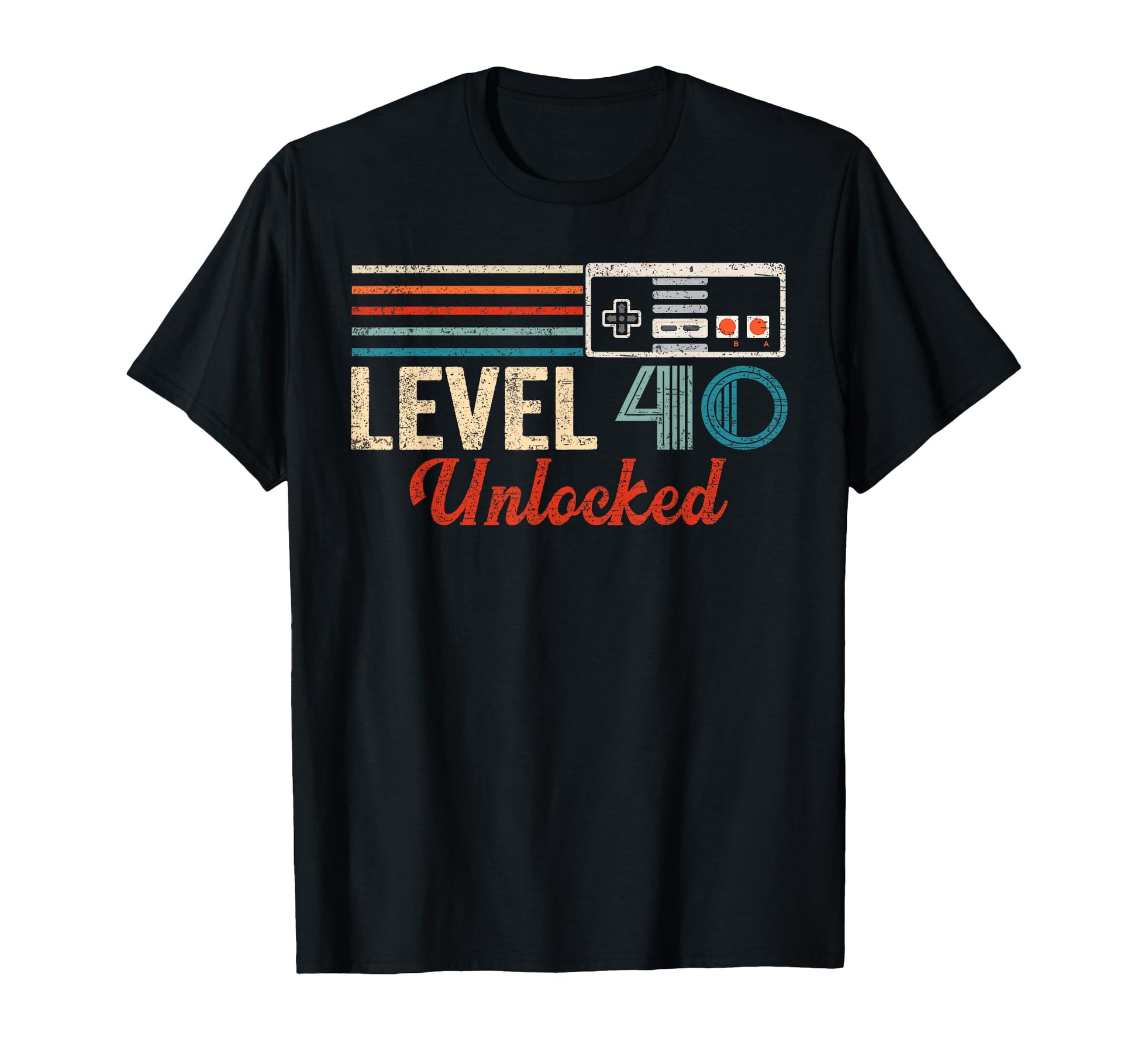 Unlocked Level 40 Birthday Video Game T-Shirt - Trendy Graphic Unisex - T-Shirt, Sweatshirt, Hoodie