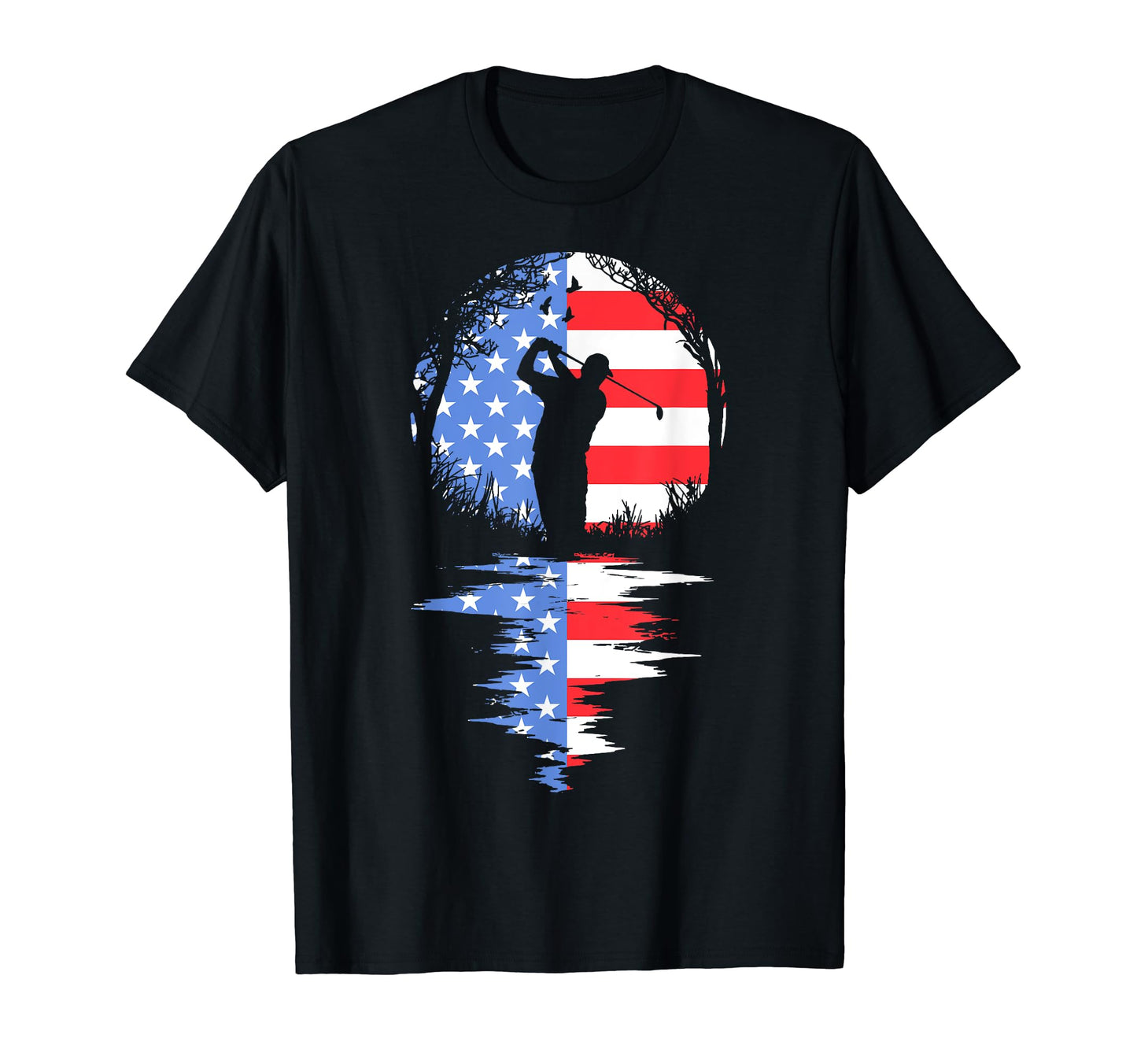4Th July Golf Golfer Dad Usa Flag T-Shirt - Fun Novelty Design Men Women - T-Shirt, Sweatshirt, Hoodie