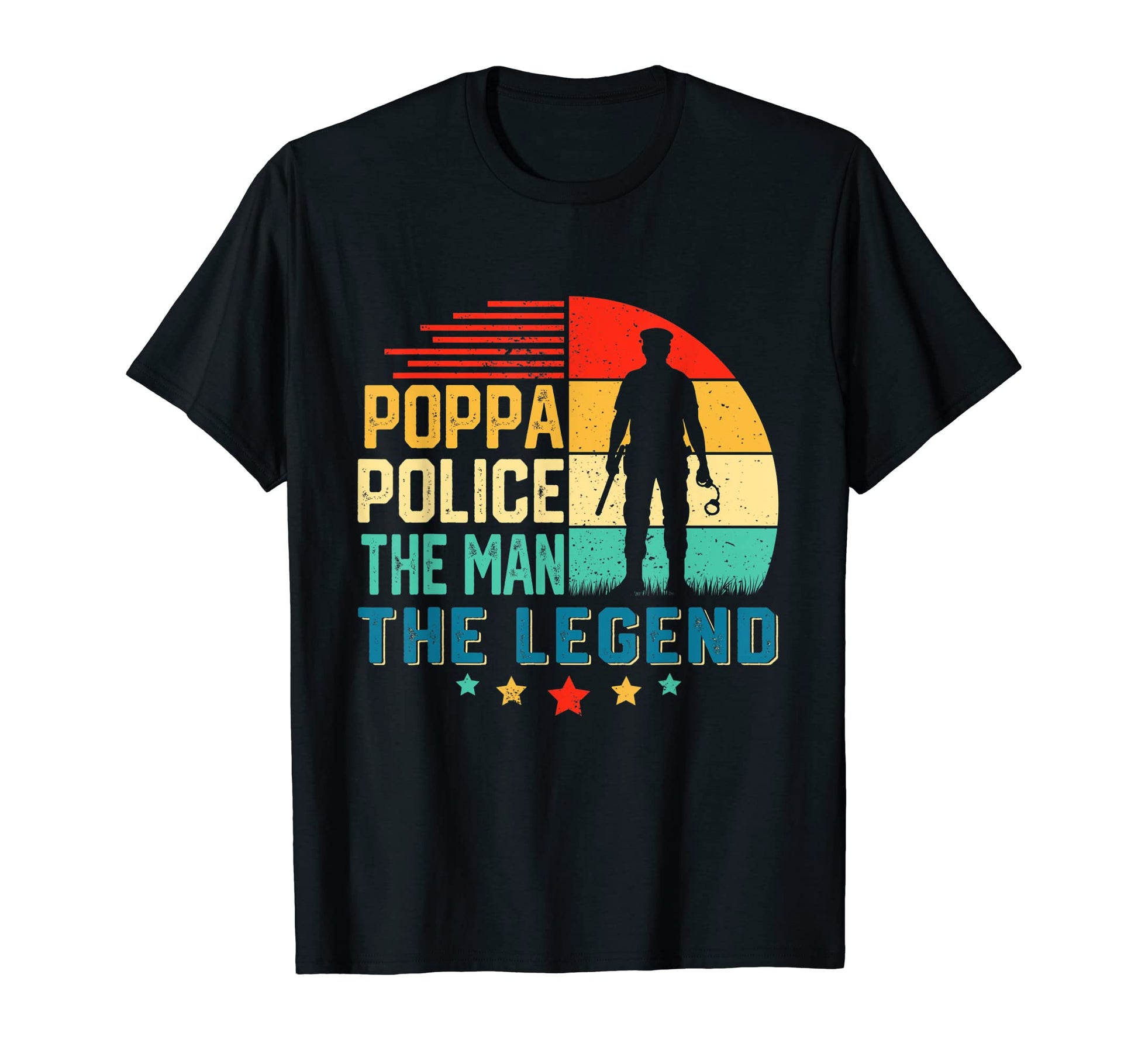 Mens Poppa Police Legend T-Shirt - Casual Everyday Wear Unisex - T-Shirt, Sweatshirt, Hoodie