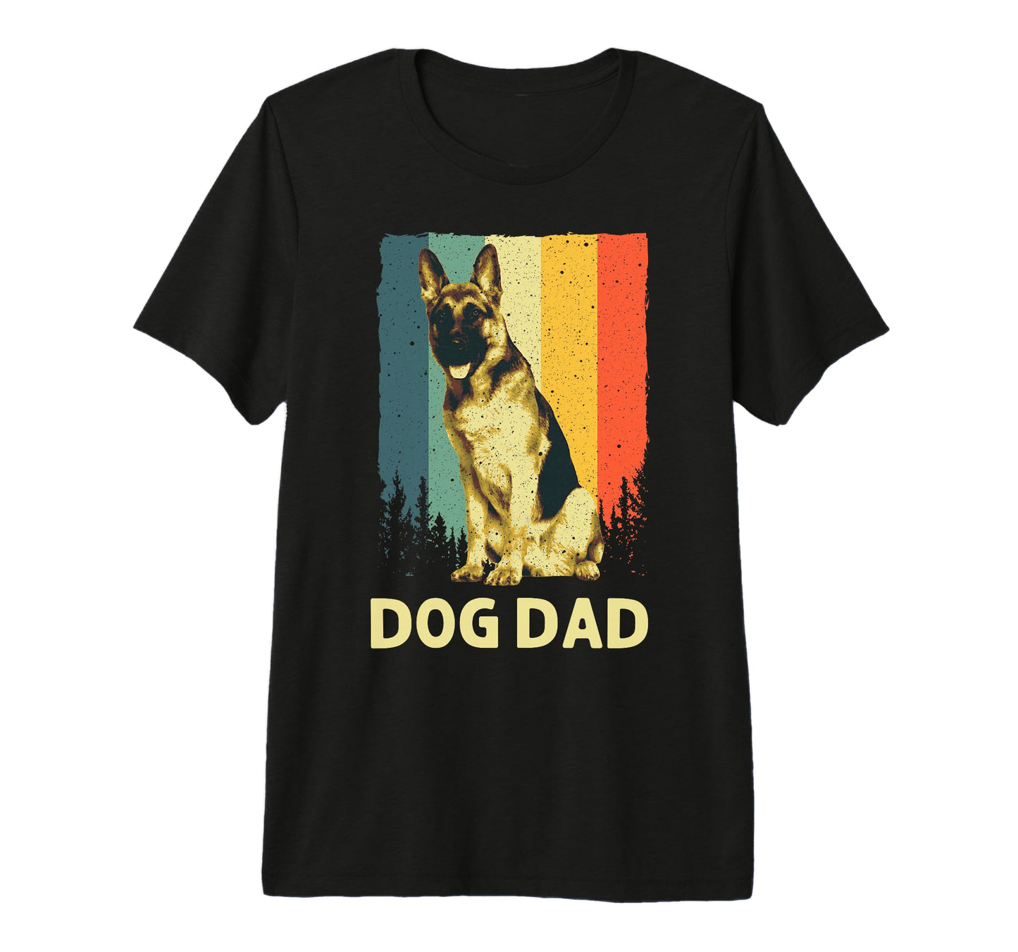 German Shepherd Art Dad Father K9 T-Shirt - Aesthetic Graphic Men Women - T-Shirt, Sweatshirt, Hoodie