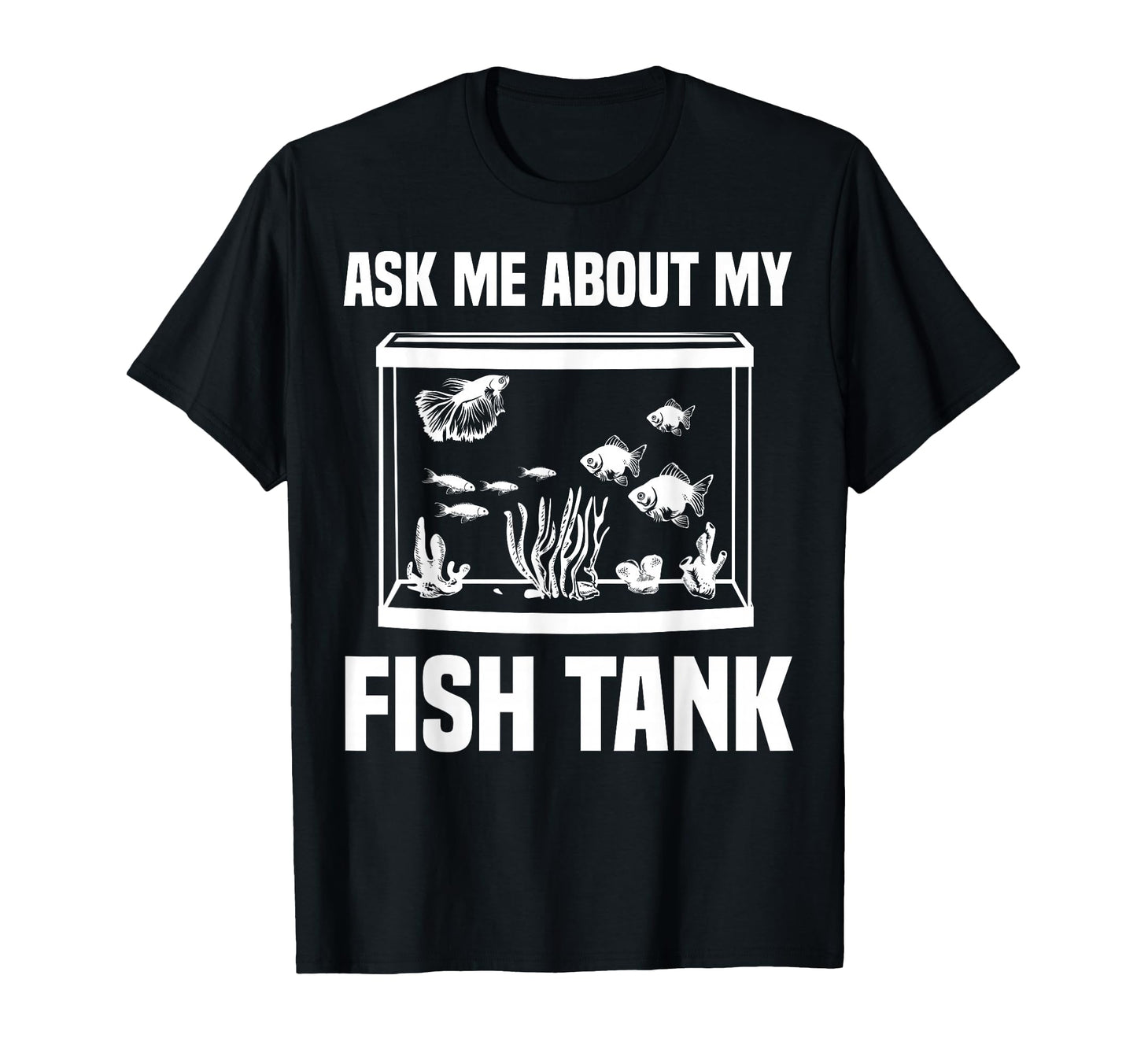 Funny Aquarium Saltwater Fish Tank T-Shirt - Minimalist Print for Adults - T-Shirt, Sweatshirt, Hoodie