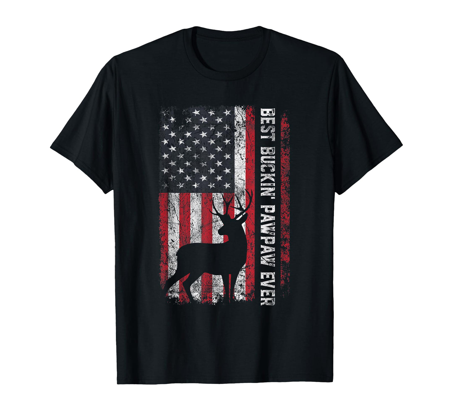 Usa Flag Best Buckin Pawpaw Ever Deer T-Shirt - Unique Graphic for Adults - T-Shirt, Sweatshirt, Hoodie