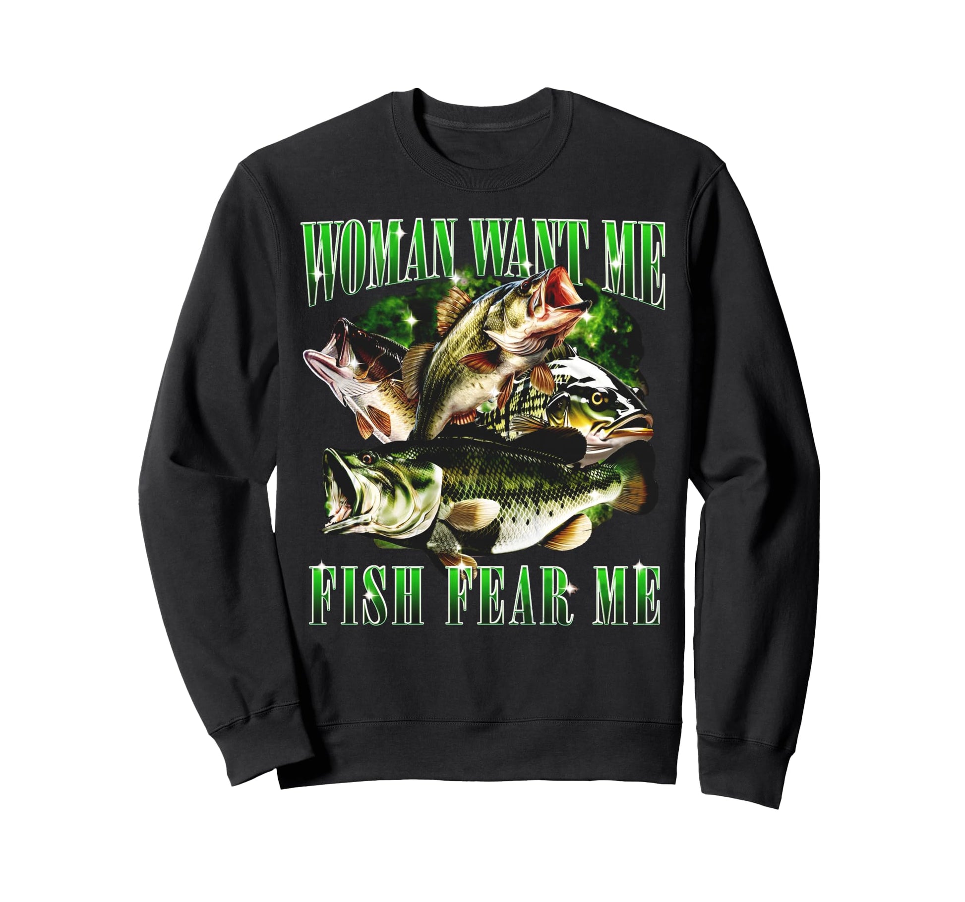 Want Me Fish Fear Me Funny Sweatshirt - Minimalist Print Unisex - T-Shirt, Sweatshirt, Hoodie