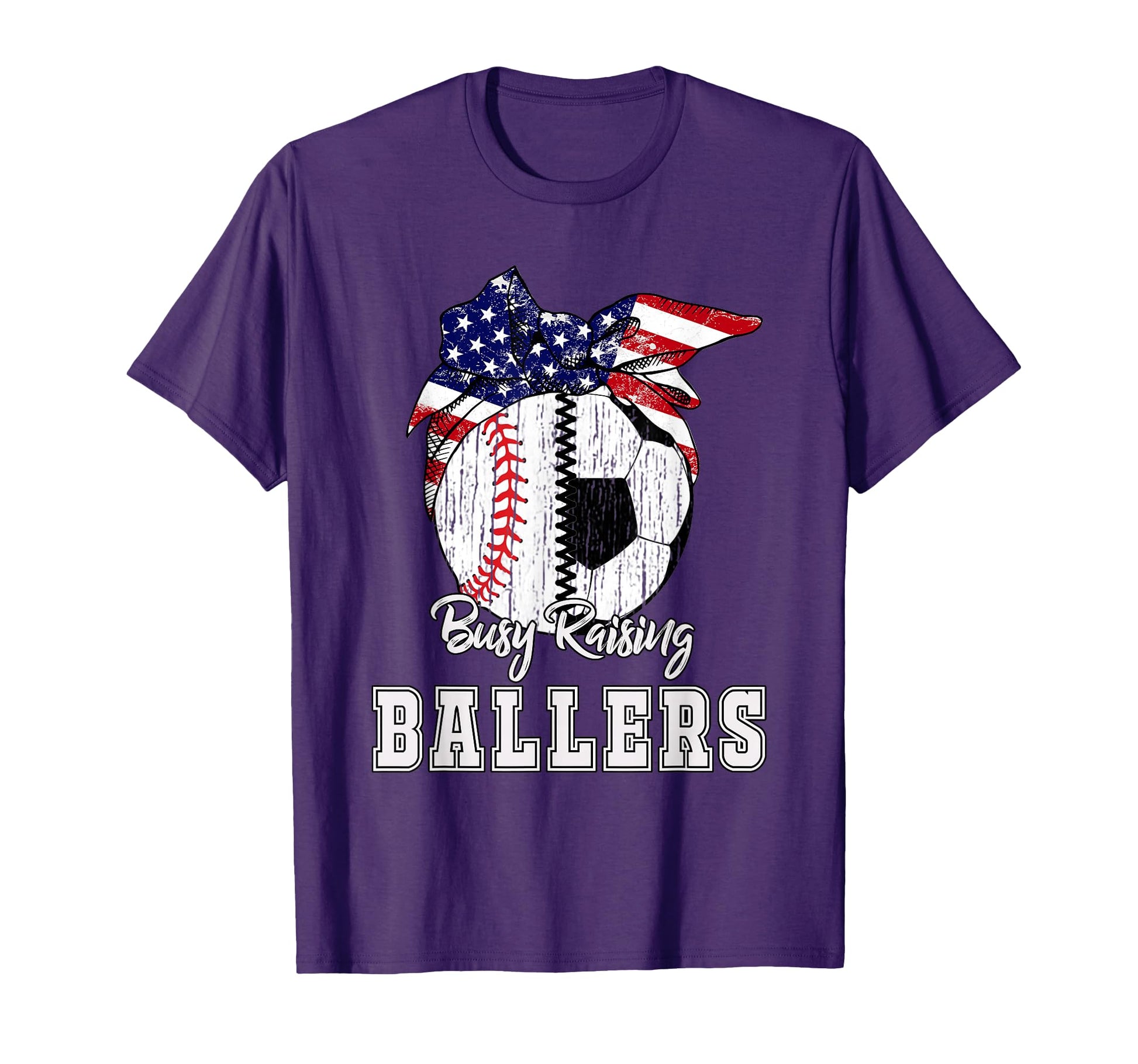 Busy Raising Ballers Baseball Soccer T-Shirt - Fun Novelty Design Unisex - T-Shirt, Sweatshirt, Hoodie