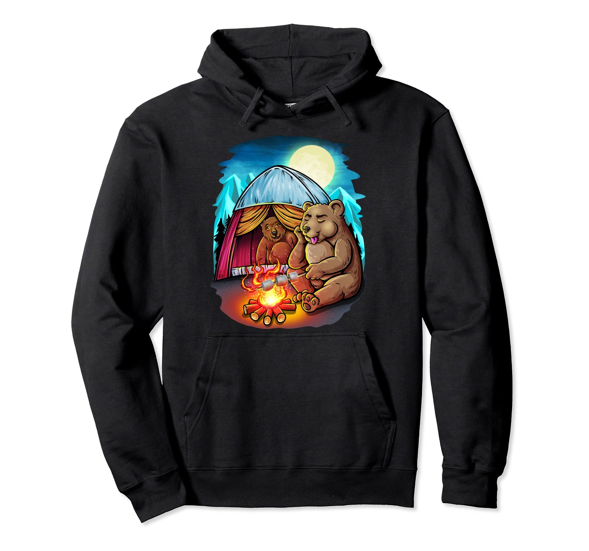 Mama And Dad Bear Roasting Hoodie - Fun Novelty Design for Adults - T-Shirt, Sweatshirt, Hoodie