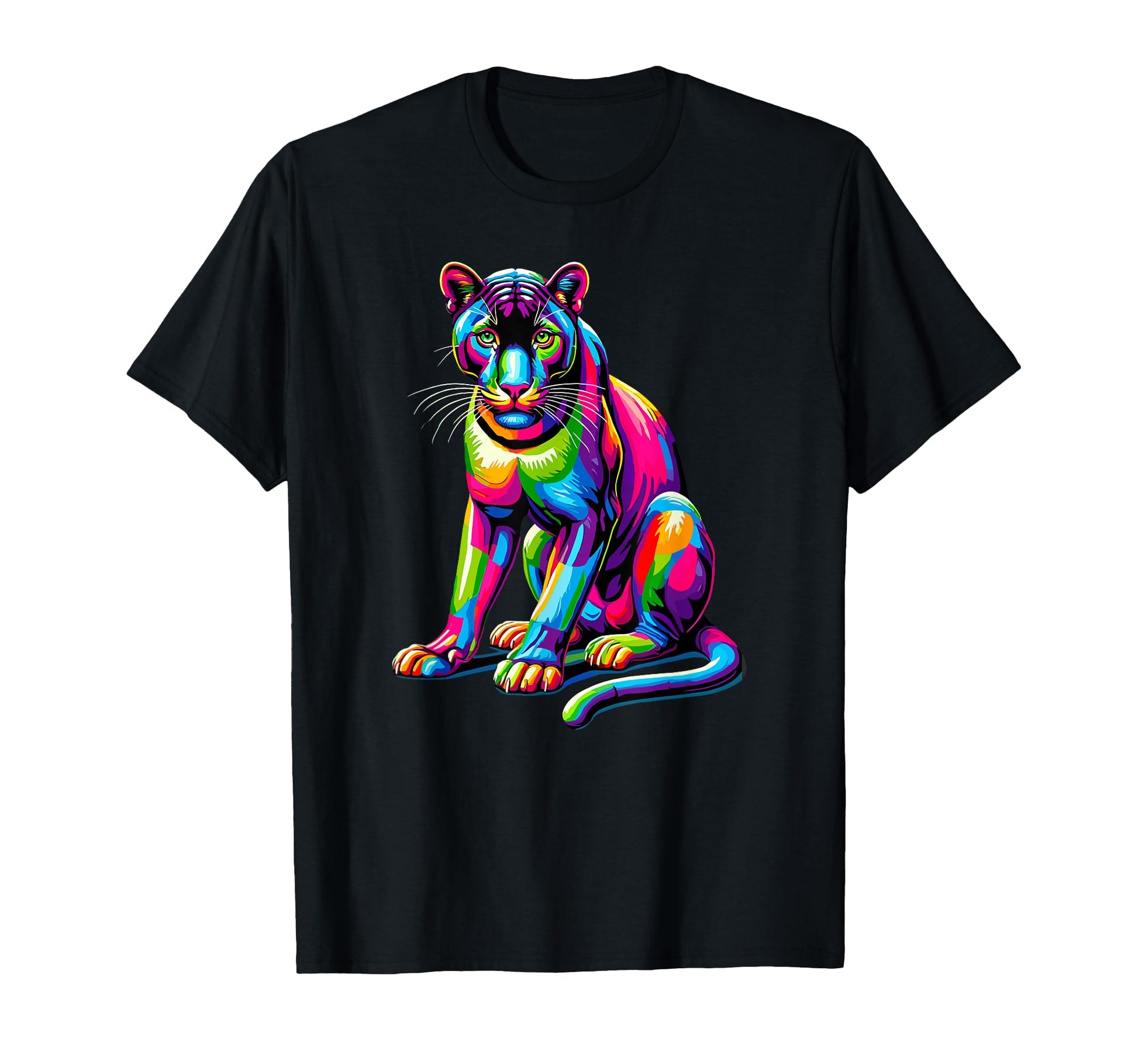 Colorful Pop Art Panther Panthers T-Shirt - Custom Art Print for Adults - T-Shirt, Sweatshirt, Hoodie