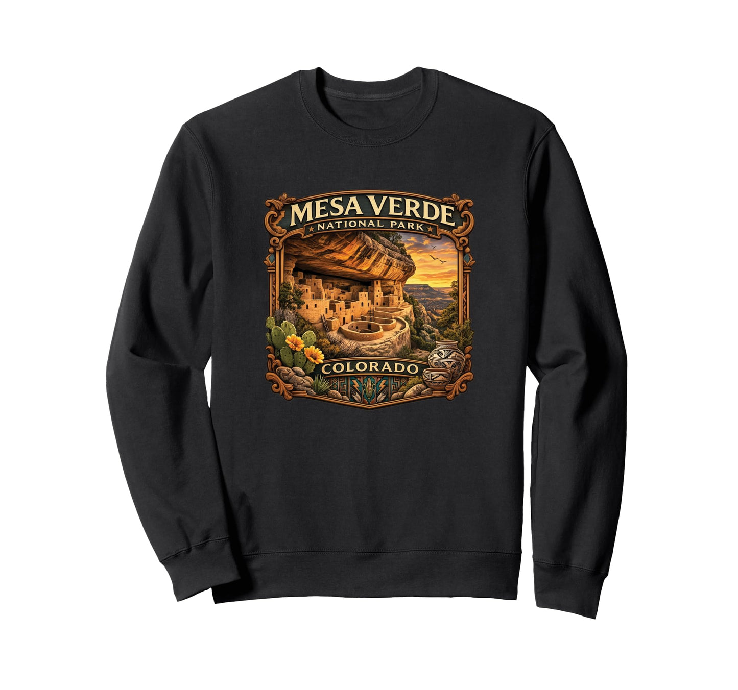Mesa Verde National Park Colorado Sweatshirt - Minimalist Print Men Women - T-Shirt, Sweatshirt, Hoodie