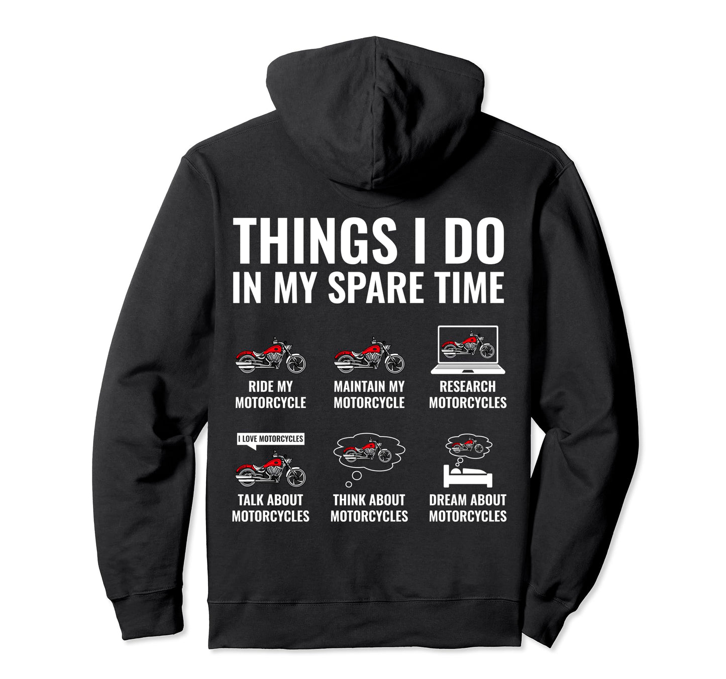 Things I Do My Spare Time Funny Hoodie - Graphic Print for Adults - T-Shirt, Sweatshirt, Hoodie