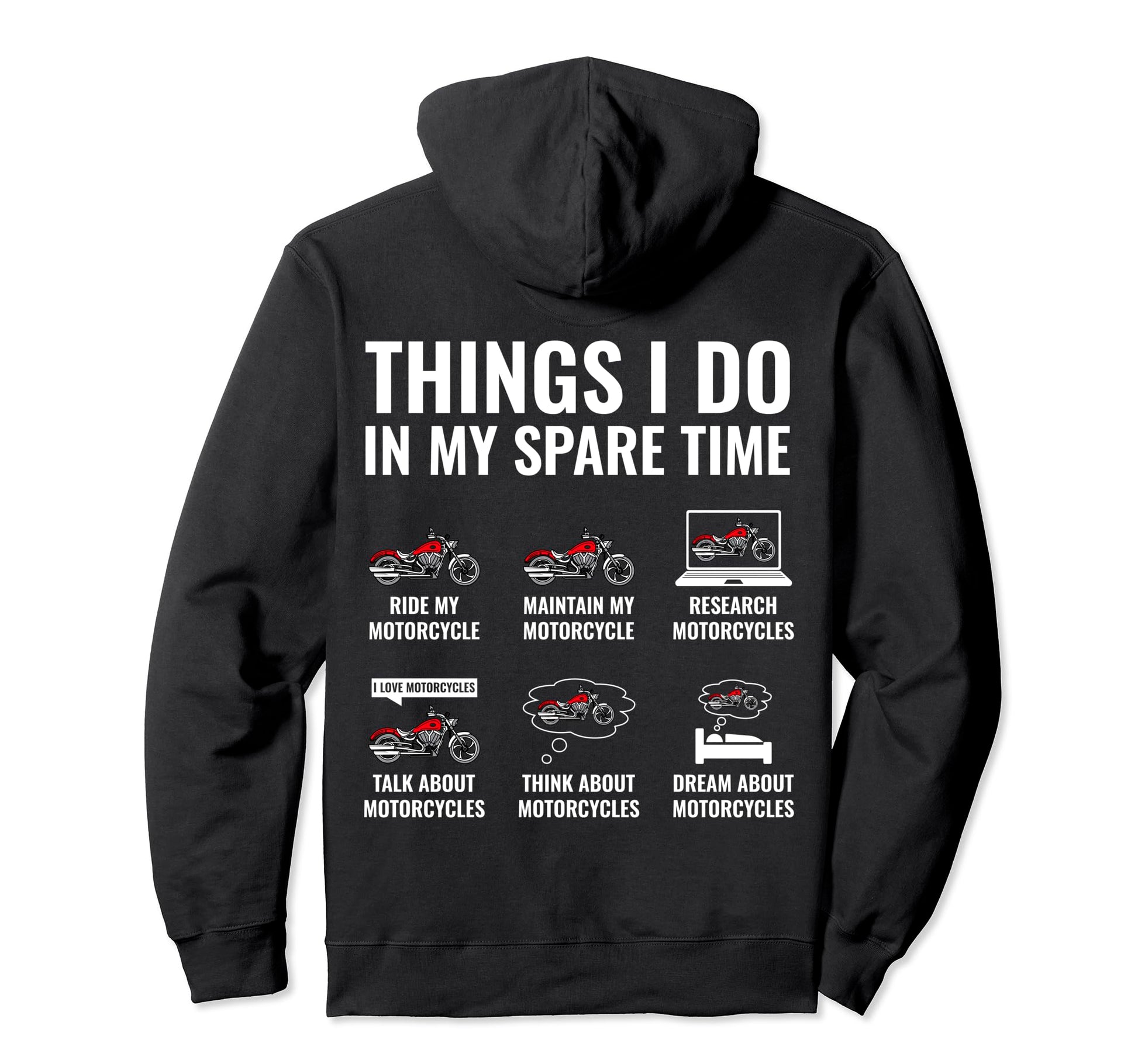 Things I Do My Spare Time Funny Hoodie - Graphic Print for Adults - T-Shirt, Sweatshirt, Hoodie