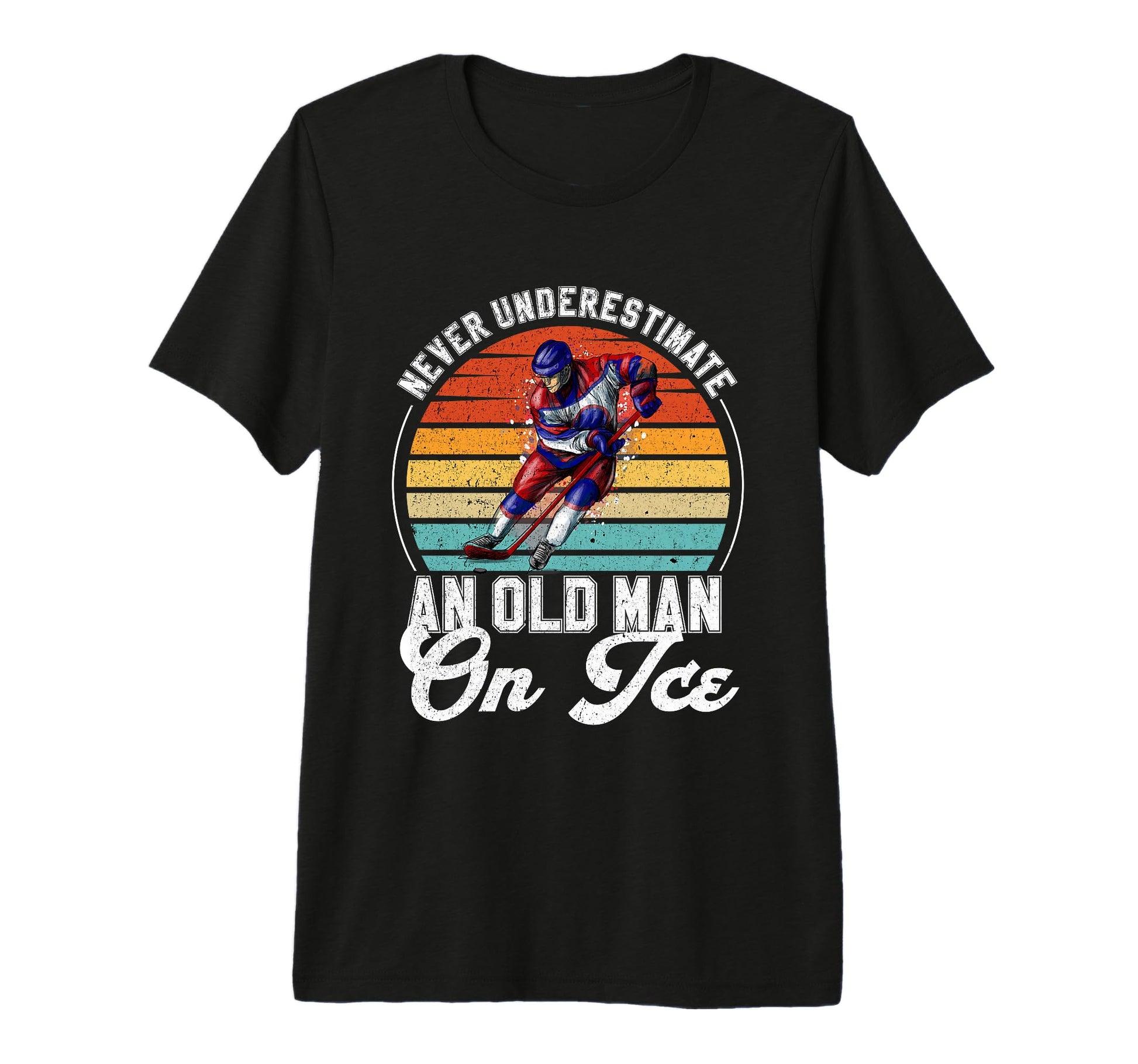 Hockey Dad Hockey Player Gift Hockey T-Shirt - Custom Art Print for Adults - T-Shirt, Sweatshirt, Hoodie
