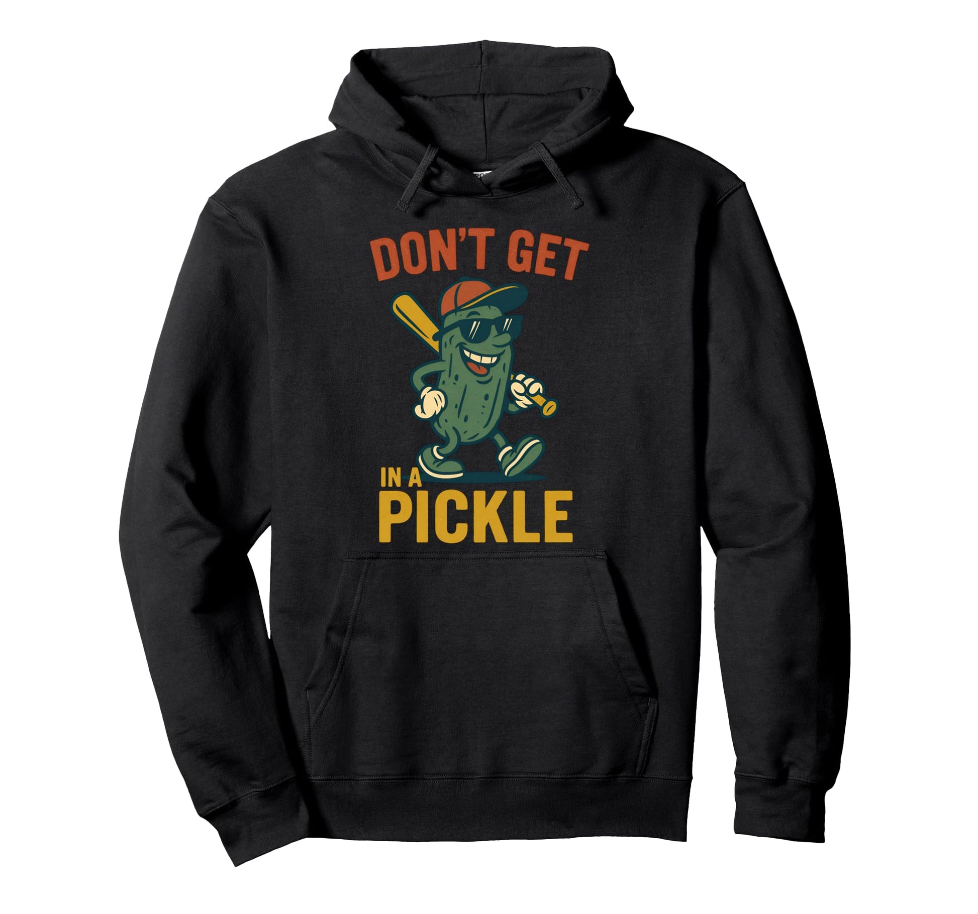 Dont Get Pickle Funny Baseball Pun Hoodie - Fun Novelty Design Unisex - T-Shirt, Sweatshirt, Hoodie