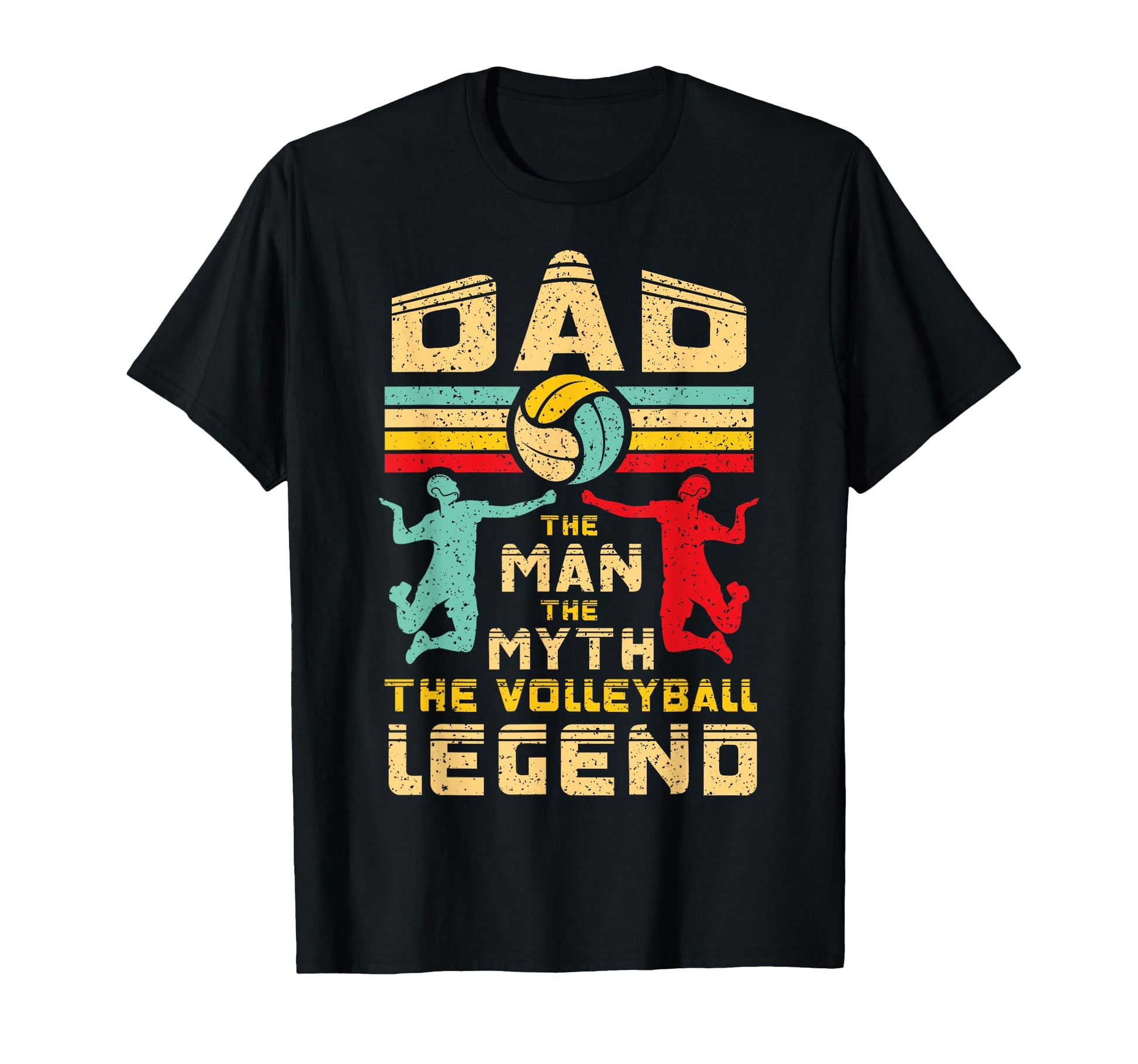 Dad Myth Volleyball Legend Fathers Day T-Shirt - Unique Graphic Men Women - T-Shirt, Sweatshirt, Hoodie