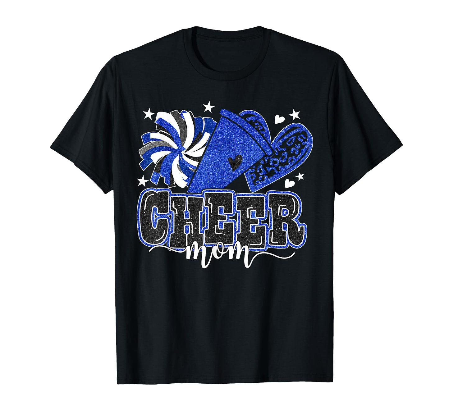 Cheer Mom Blue Cheerleader Game Day T-Shirt - Streetwear Style for Adults - T-Shirt, Sweatshirt, Hoodie