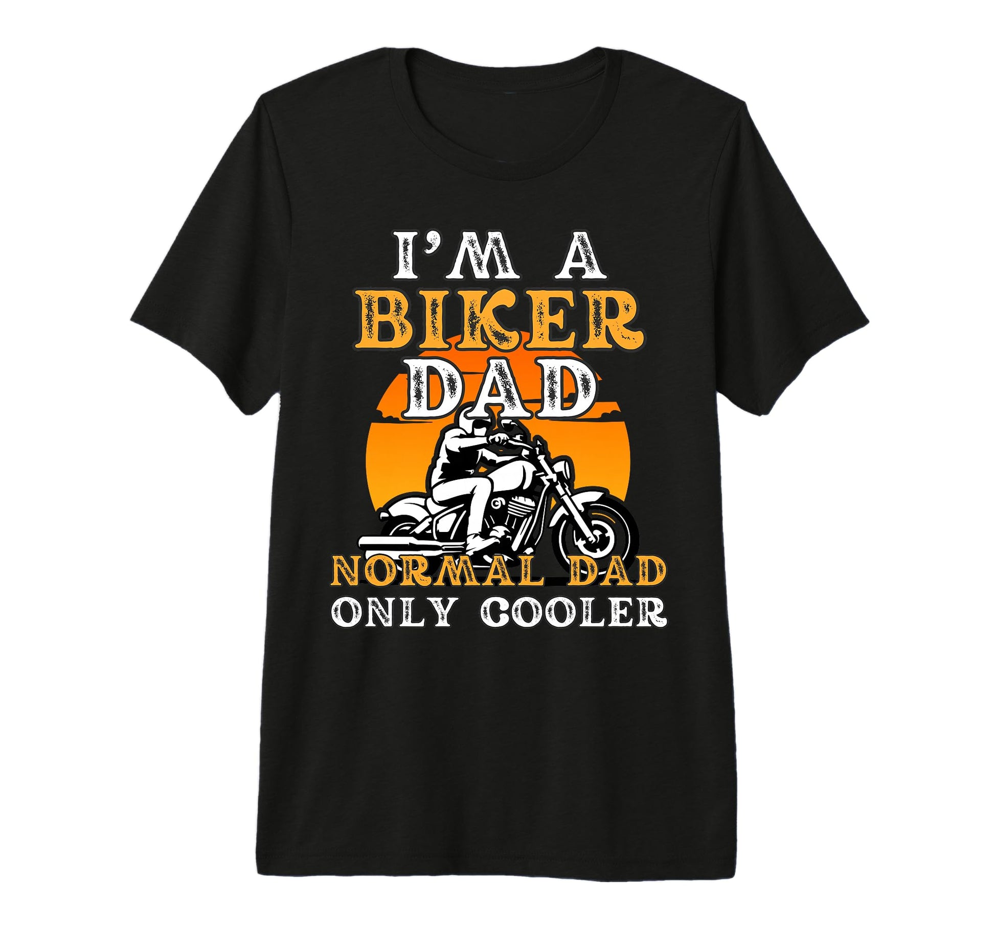 Biker Dad Funny Motorcycle Fathers Day T-Shirt - Trendy Graphic for Adults - T-Shirt, Sweatshirt, Hoodie