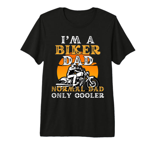 Biker Dad Funny Motorcycle Fathers Day T-Shirt - Trendy Graphic for Adults - T-Shirt, Sweatshirt, Hoodie