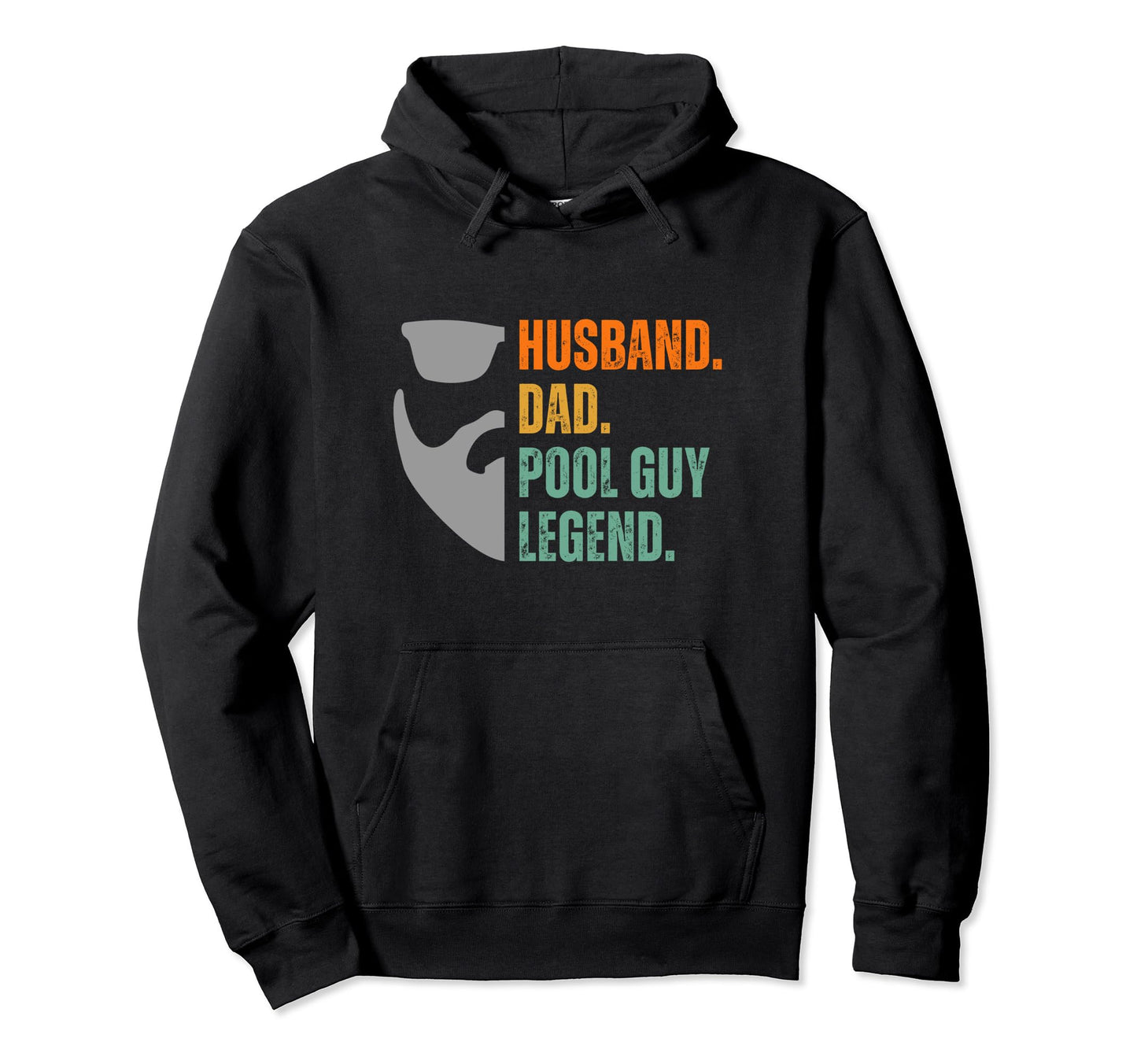 Funny Pool Guy T Shirts Bearded Dads T-Shirt - Trendy Graphic for Adults - T-Shirt, Sweatshirt, Hoodie
