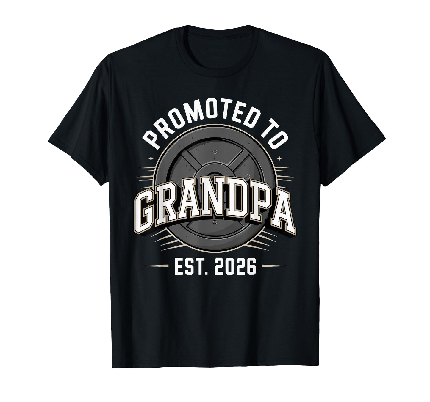 Promoted To Grandpa Est 2026 Plate T-Shirt - Aesthetic Graphic Men Women - T-Shirt, Sweatshirt, Hoodie