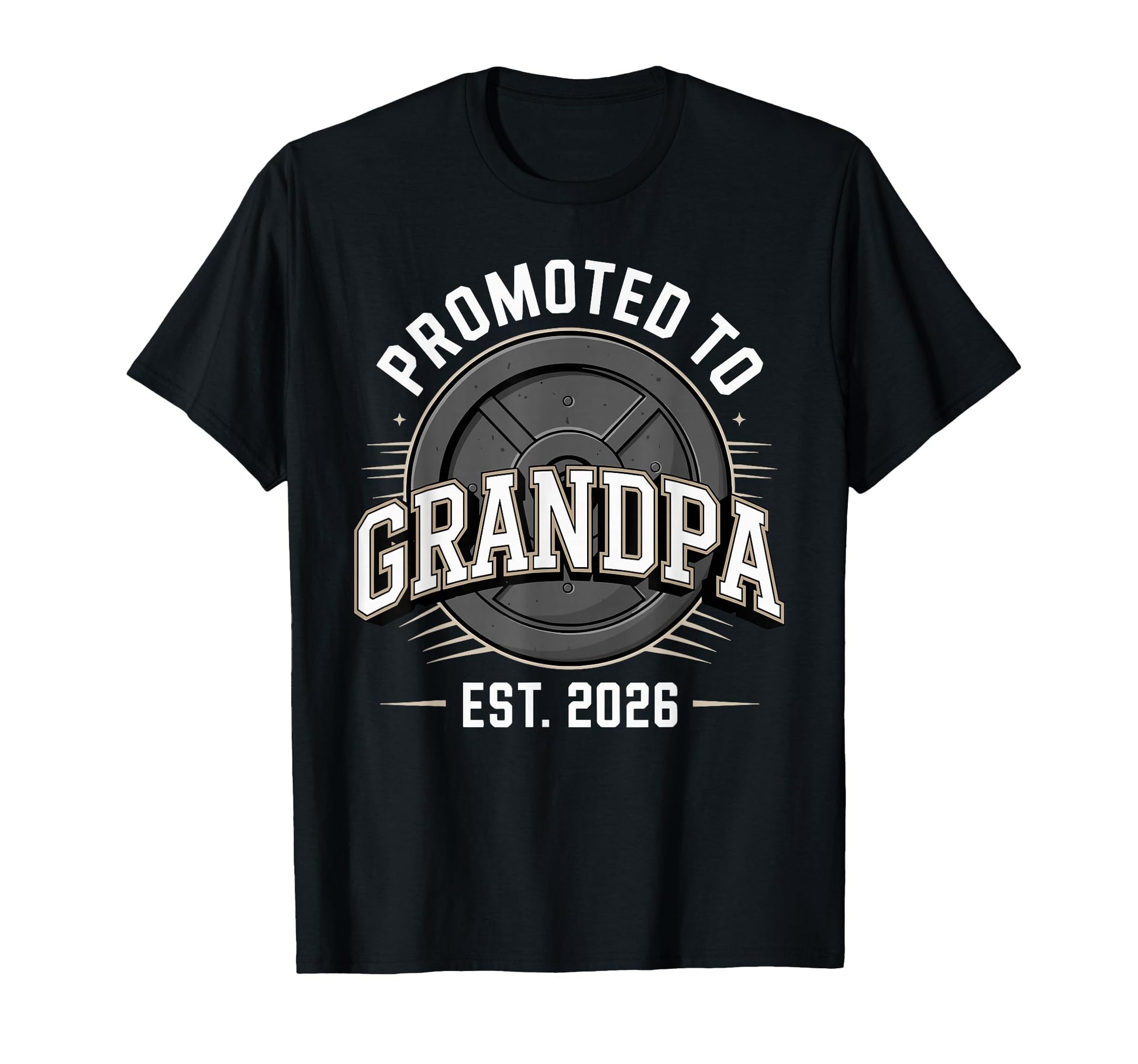 Promoted To Grandpa Est 2026 Plate T-Shirt - Aesthetic Graphic Men Women - T-Shirt, Sweatshirt, Hoodie